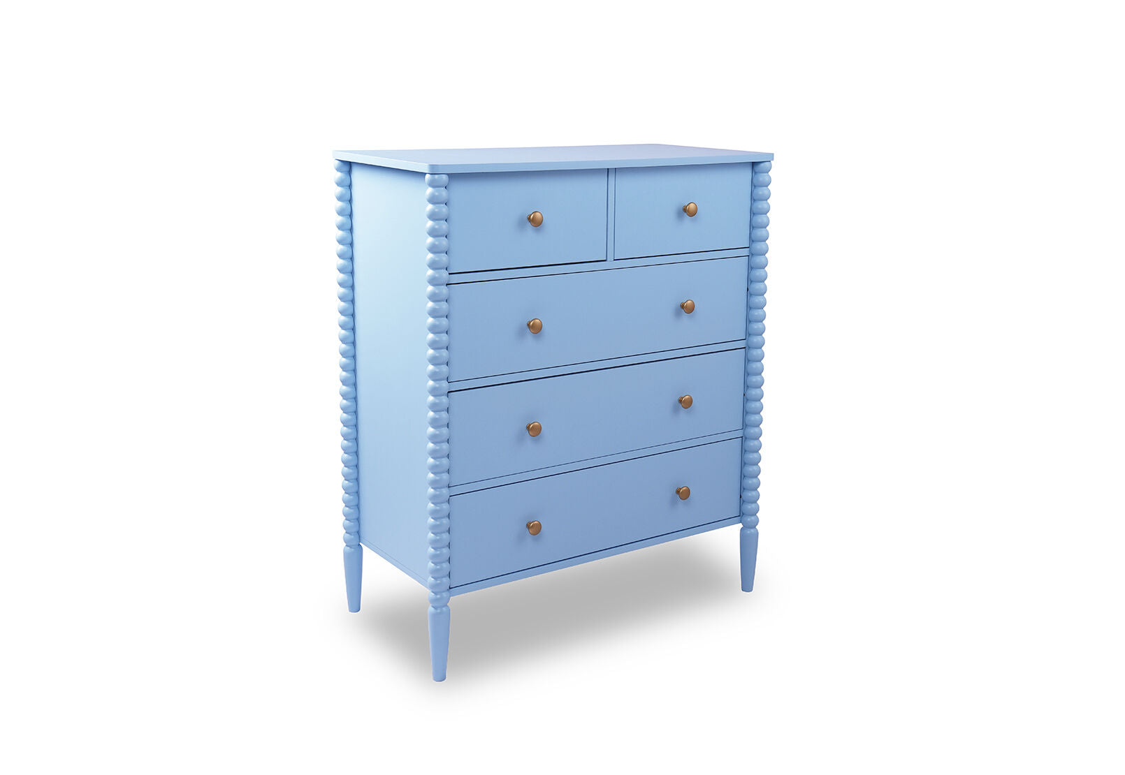 PORDENONE 5 DRAWER TALL CHEST BABY BLUE