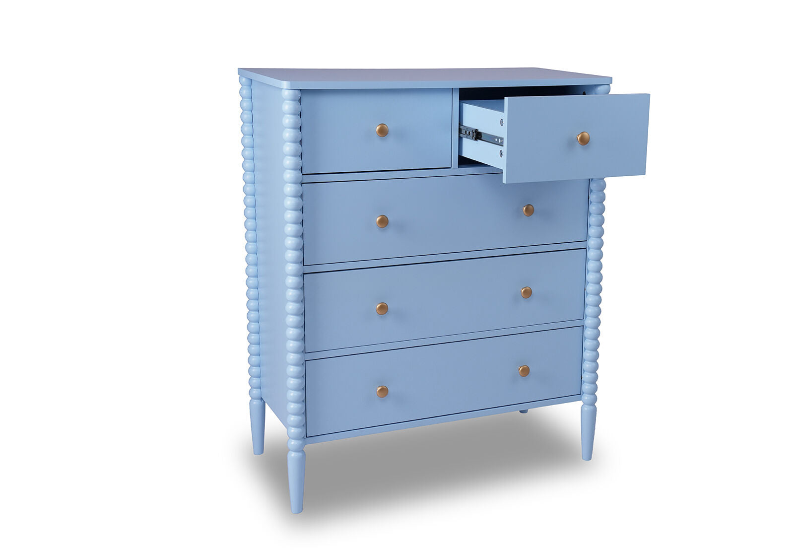 PORDENONE 5 DRAWER TALL CHEST BABY BLUE