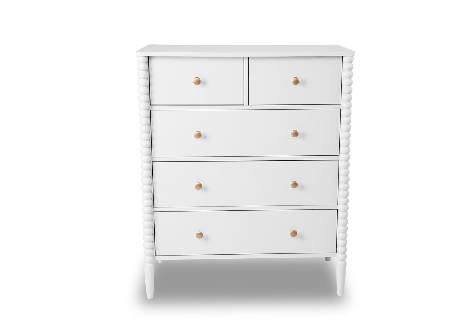 PORDENONE 5 DRAWER TALL CHEST WHITE
