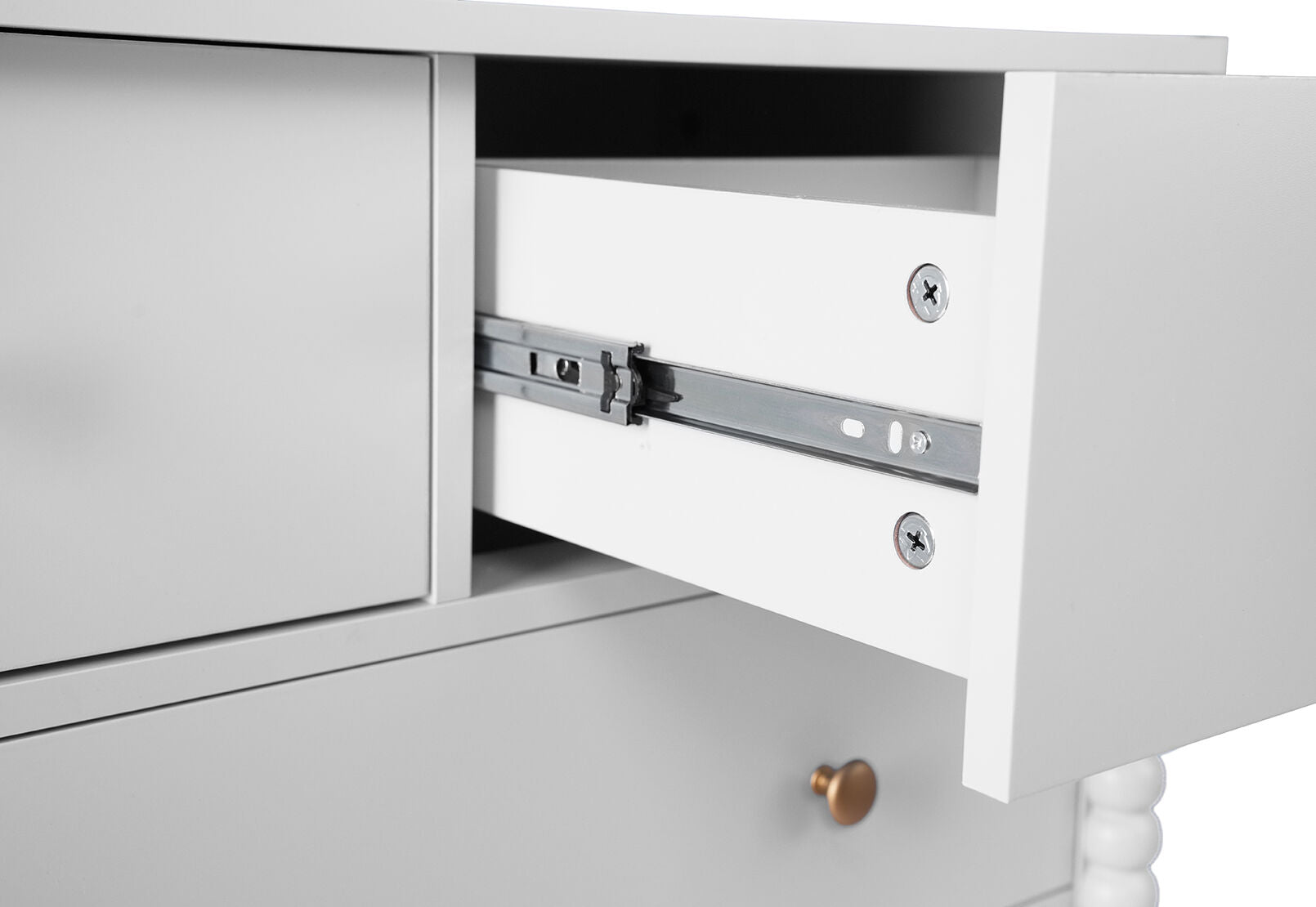 PORDENONE 5 DRAWER TALL CHEST WHITE