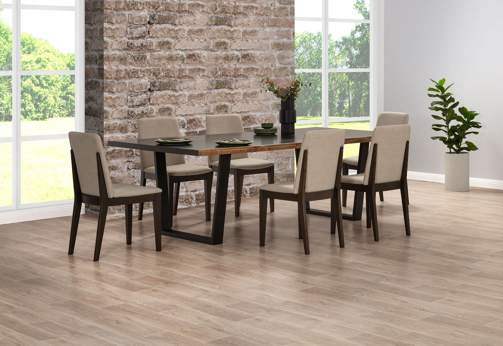 NERO 2200 D/TABLE DARK WALNUT
