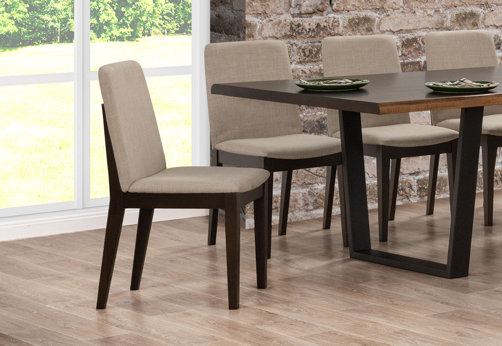 NERO DINING CHAIR DARK WALNUT