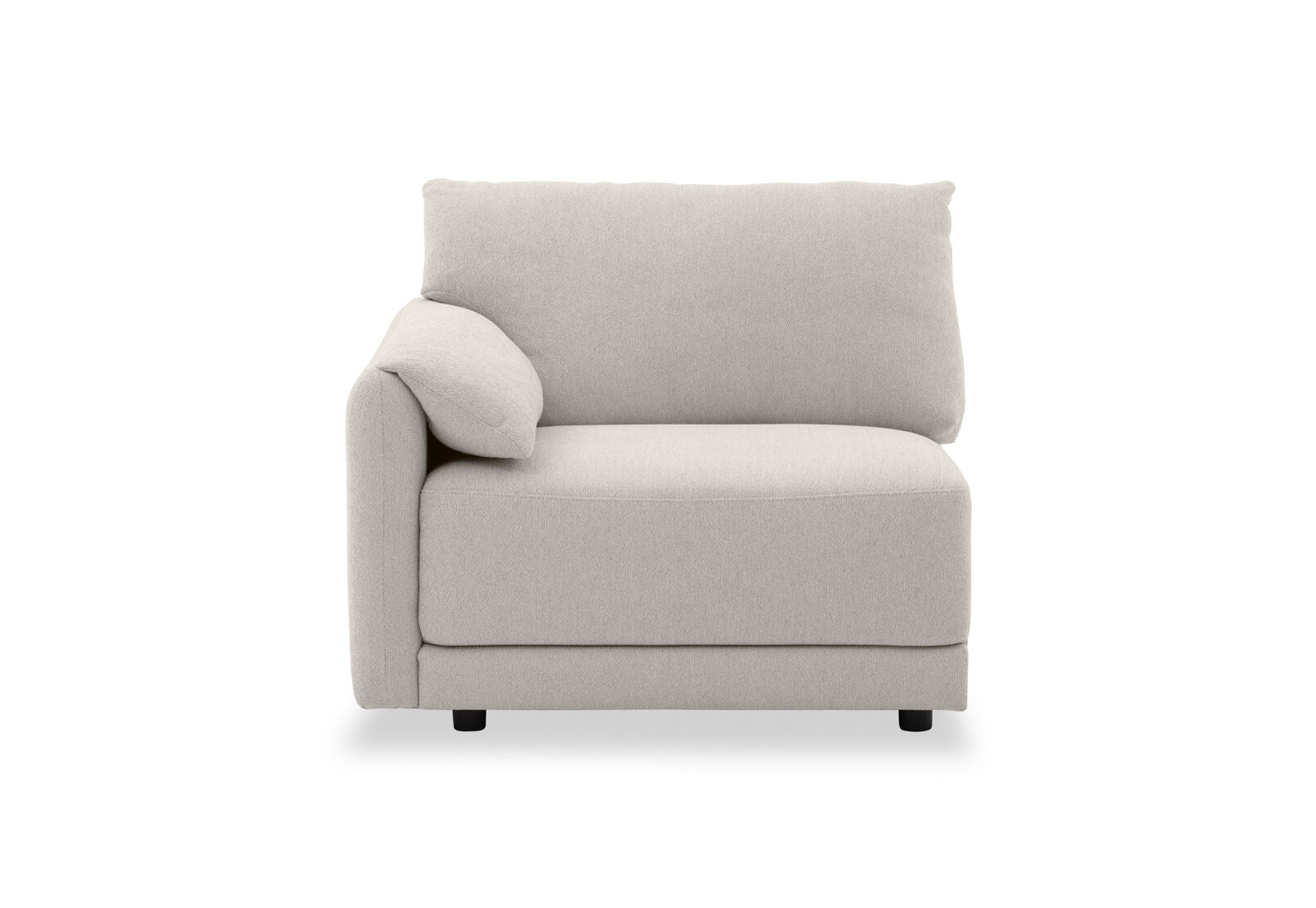 VARLEY FABRIC MODULAR LEFT HAND FACING CHAIR LIGHT GREY