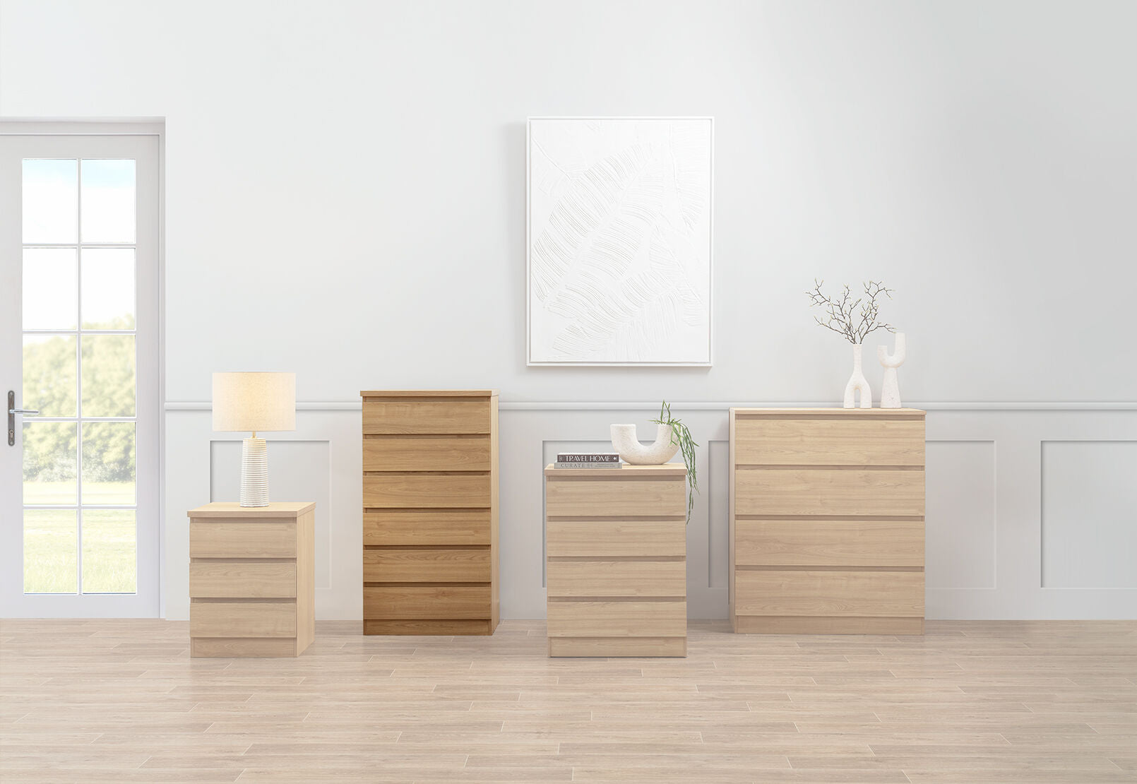 HOWARD 6 DRAWER WIDE TALL CHEST HONEY