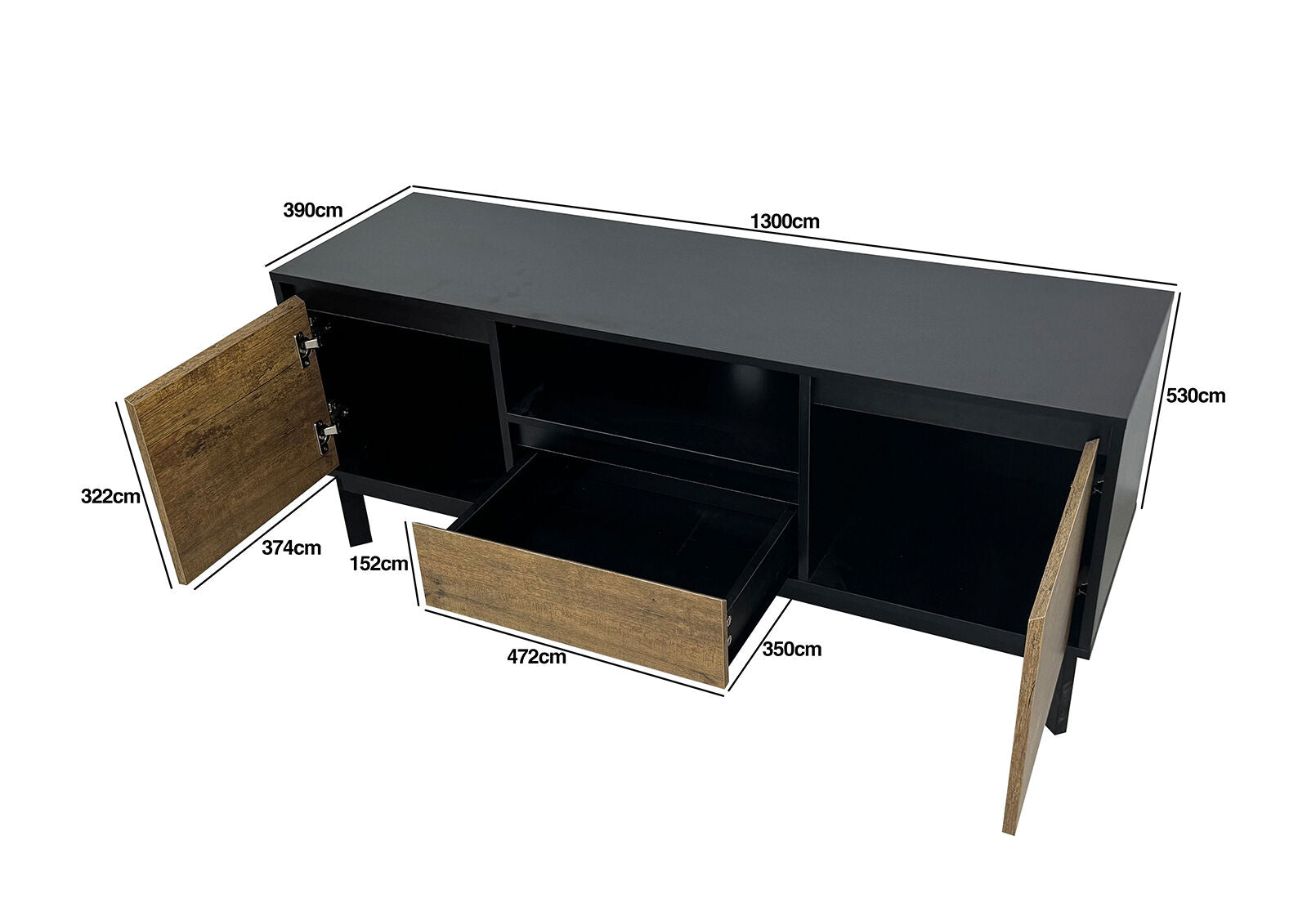 PERRY ENTERTAINMENT UNIT NATURAL/BLACK