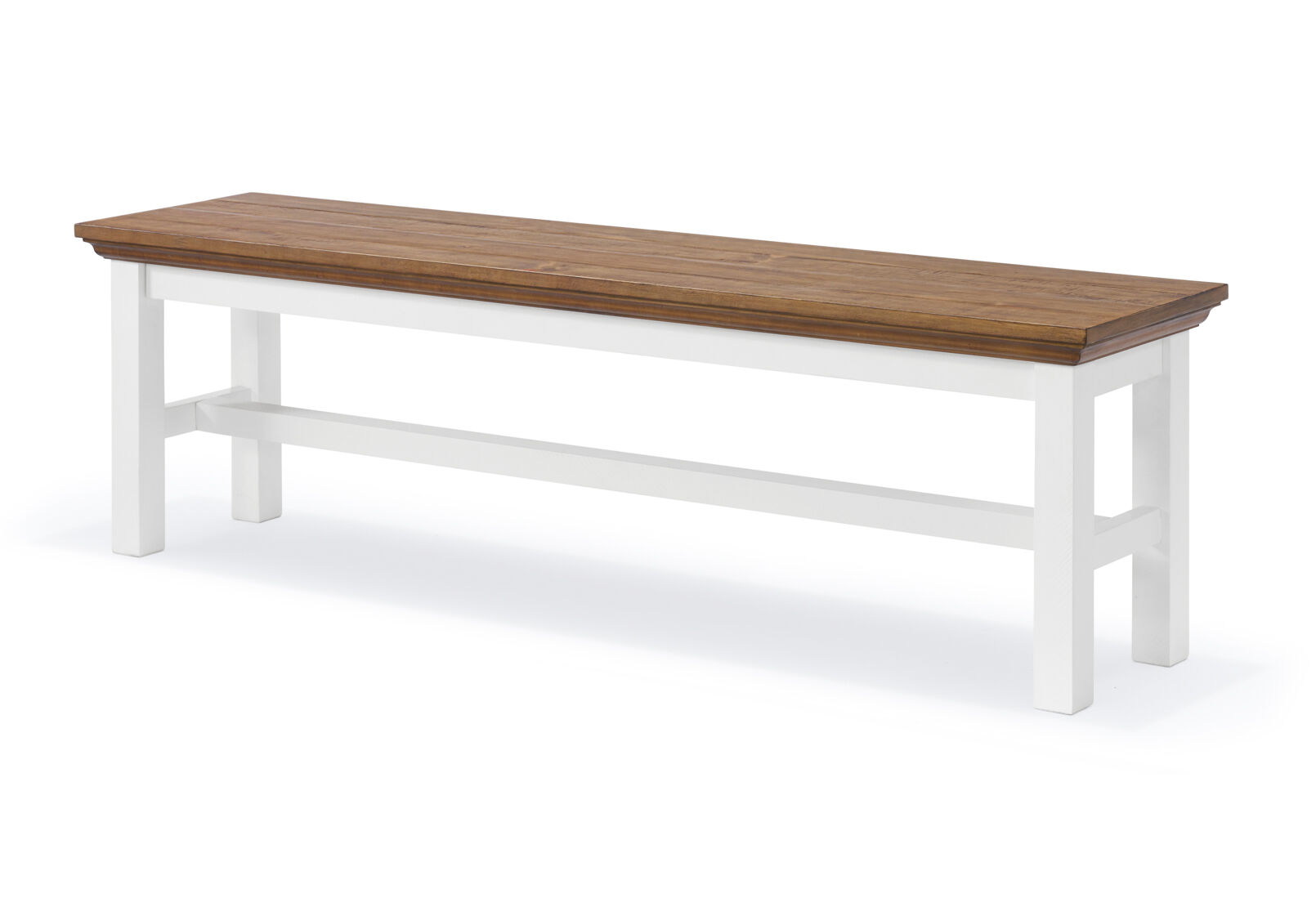 CHARLSBOURG BENCH WHITE/DARK PINE