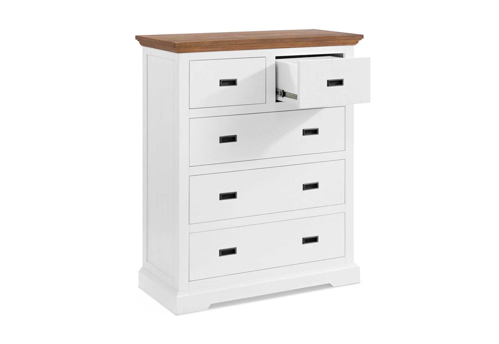 CHARLSBOURG TALL CHEST WHITE/DARK PINE