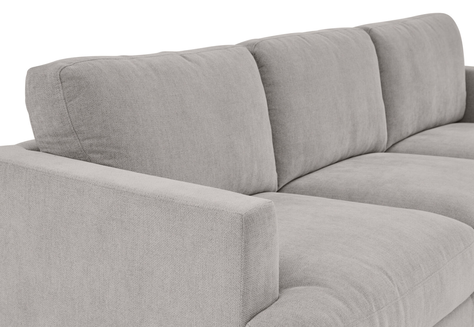 COURTNEY FABRIC 3 SEATER SOFA LIGHT GREY
