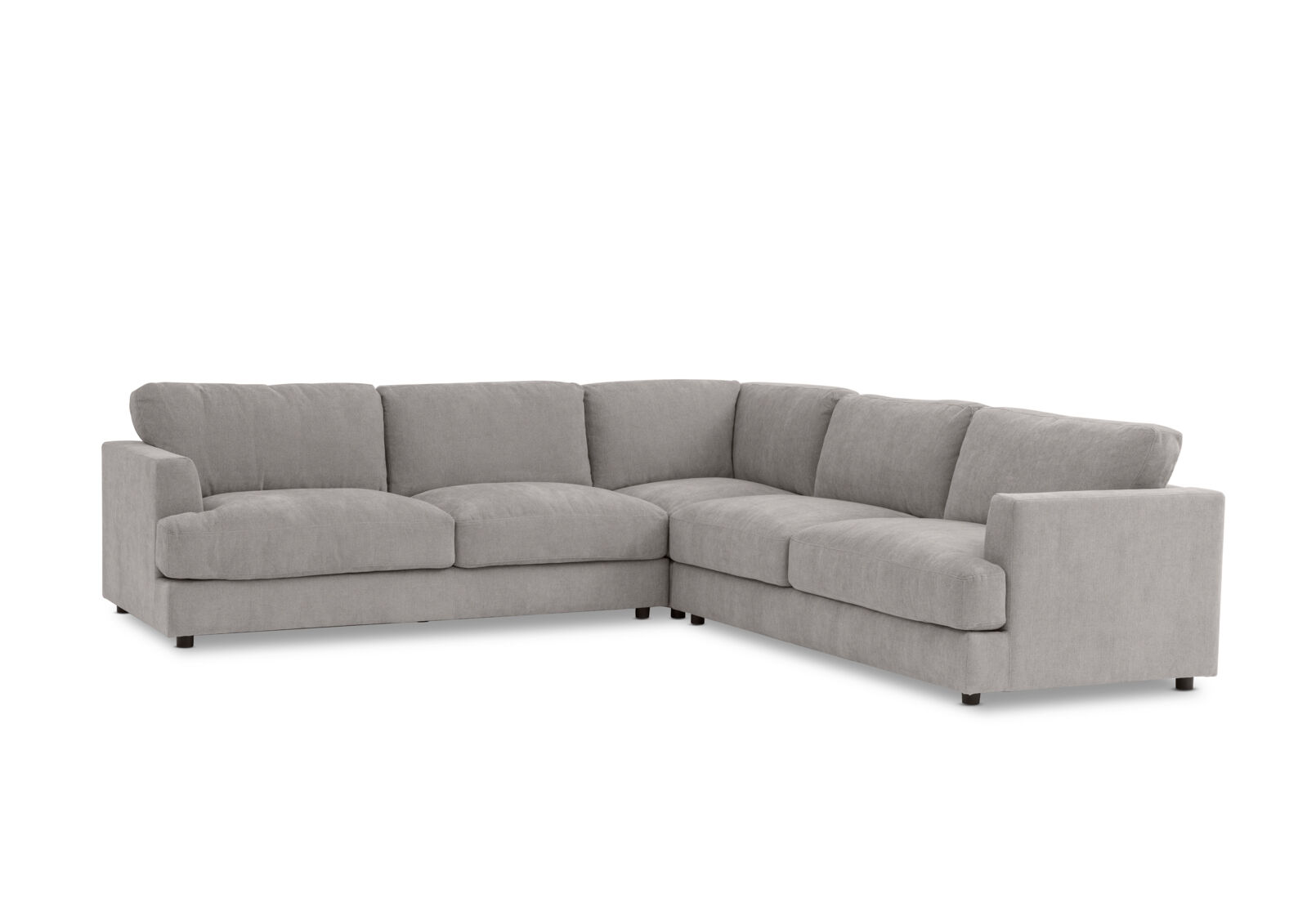 COURTNEY FABRIC 5 SEATER CORNER LOUNGE LIGHT GREY