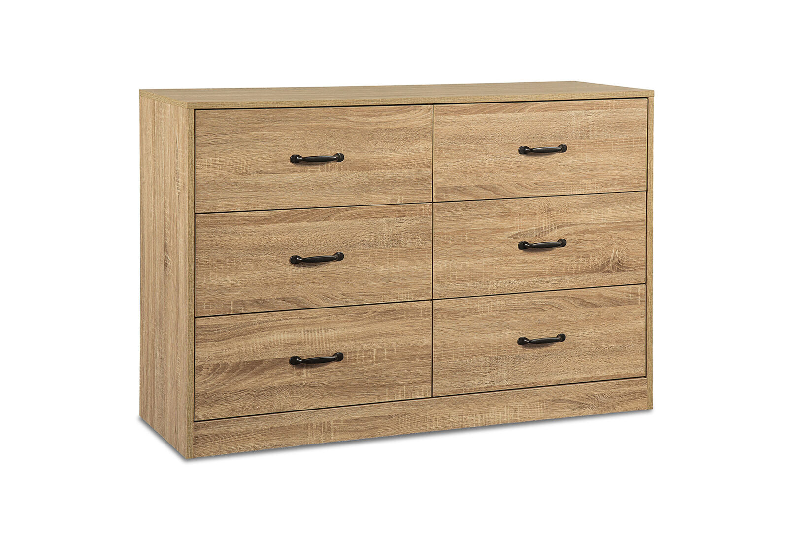 NIVA 6 DRAWER DRESSER OAK