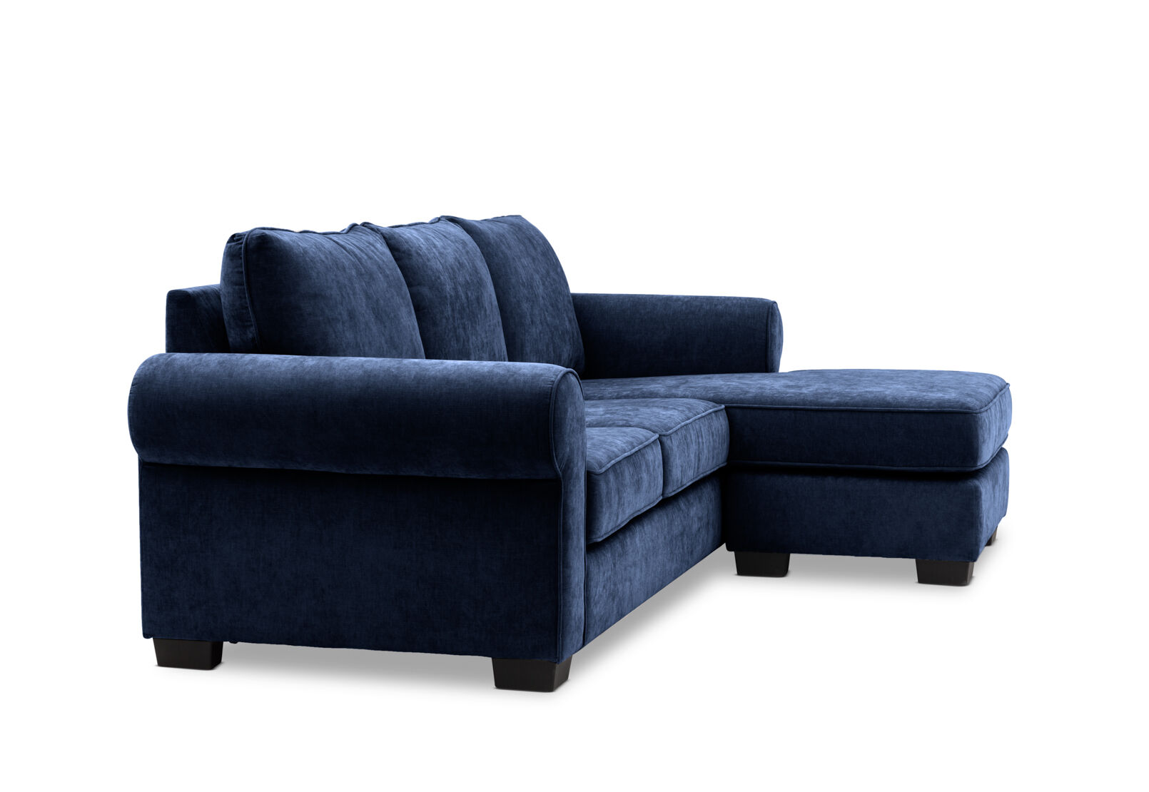 ALLI FABRIC 3 SEATER SOFA WITH REVERSIBLE CHAISE NAVY