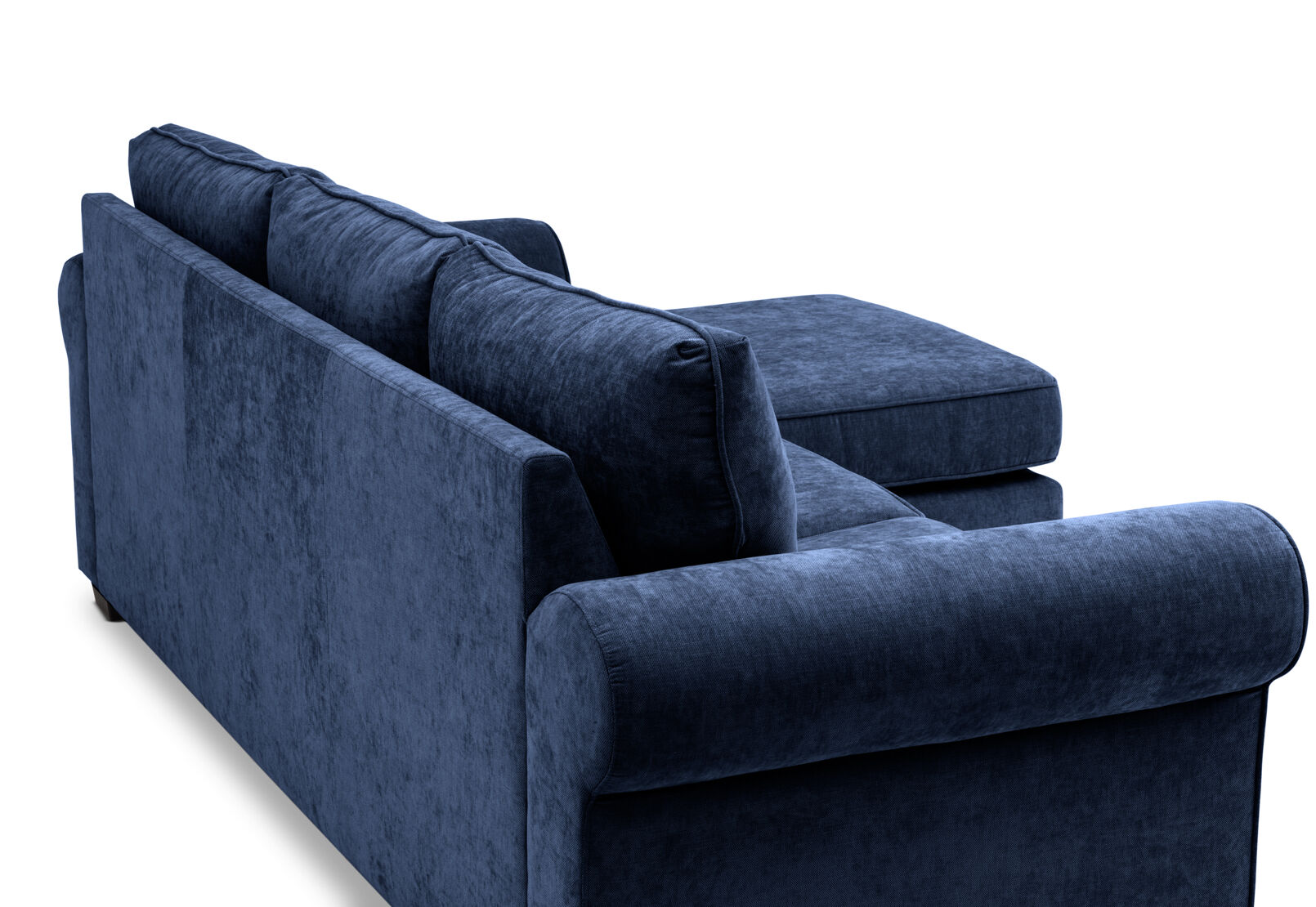 ALLI FABRIC 3 SEATER SOFA WITH REVERSIBLE CHAISE NAVY
