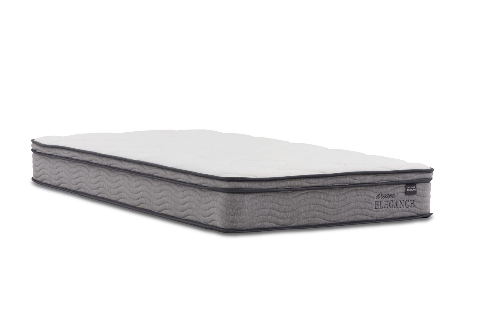 DREAM ELEGANCE 1500 SERENE SINGLE MATTRESS WHITE/GREY