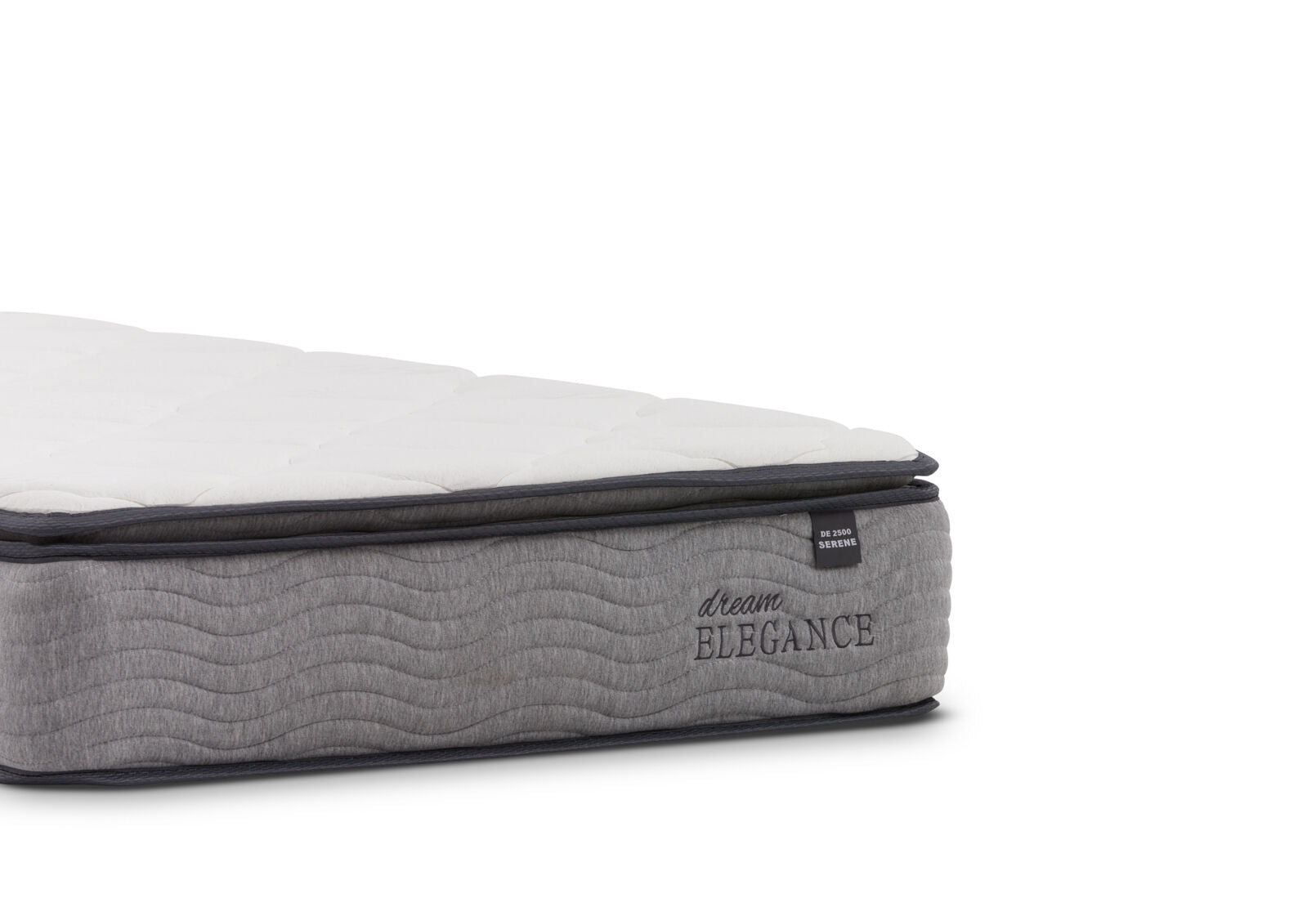 DREAM ELEGANCE 2500 SERENE SINGLE MATTRESS WHITE/GREY