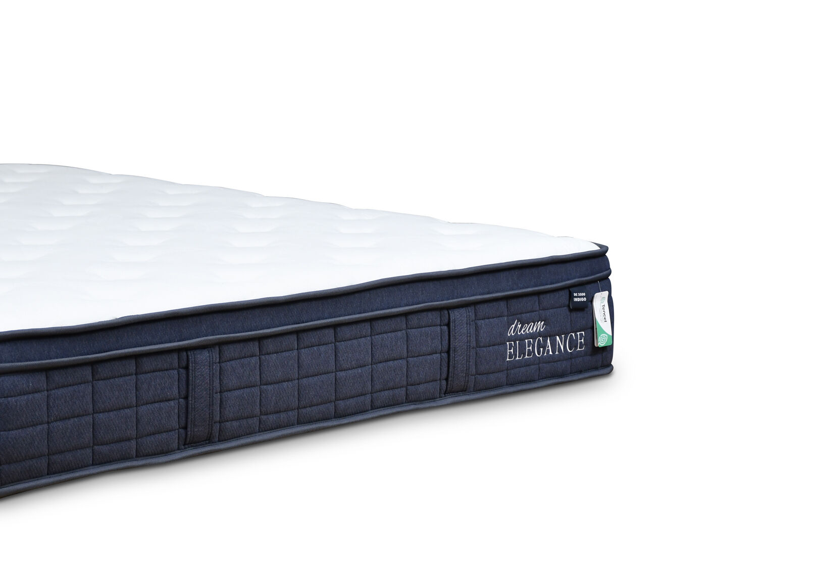 DREAM ELEGANCE 3500 INDIGO QUEEN MATTRESS WHITE/BLUE