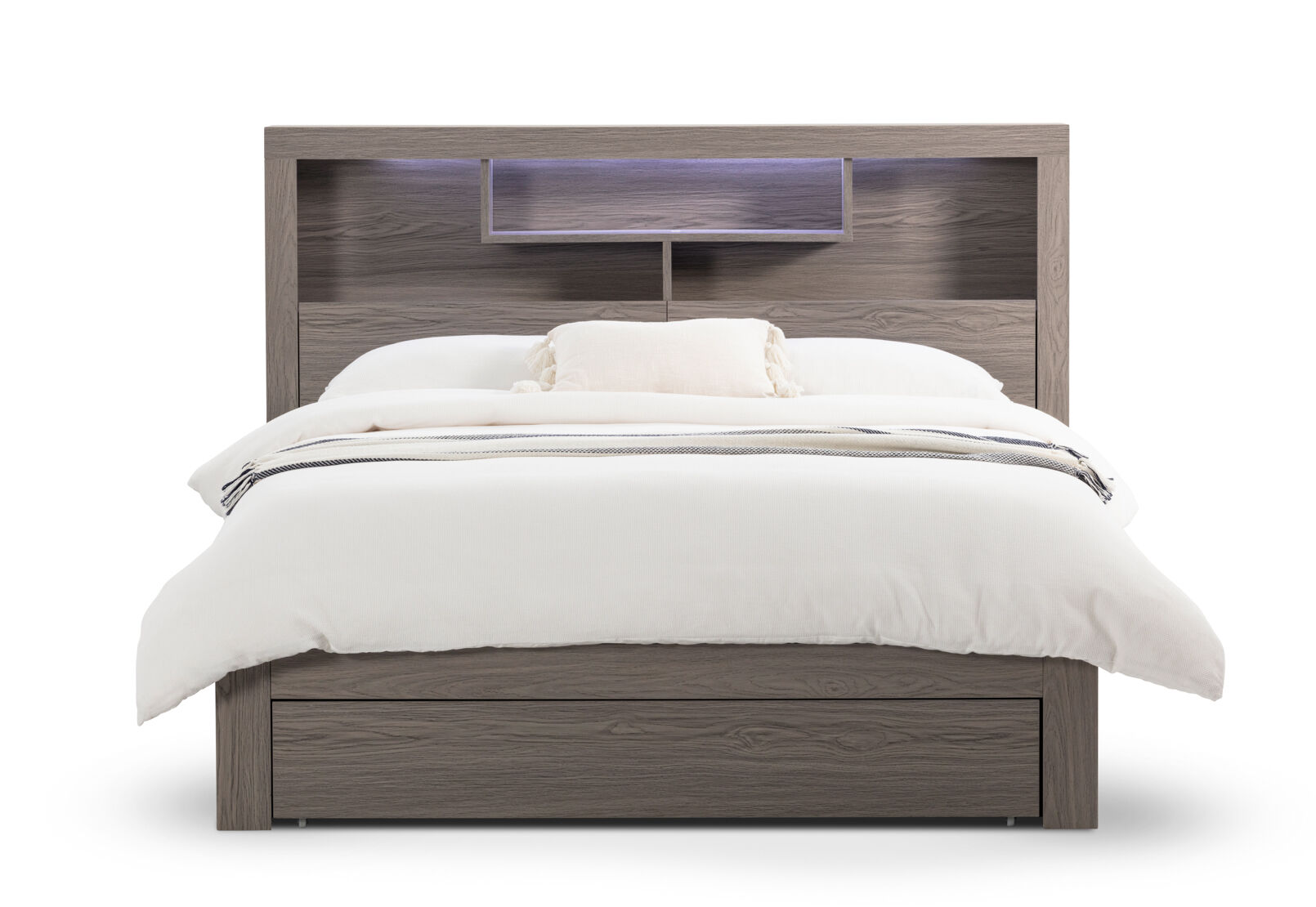GEOVANA DOUBLE BED GREY