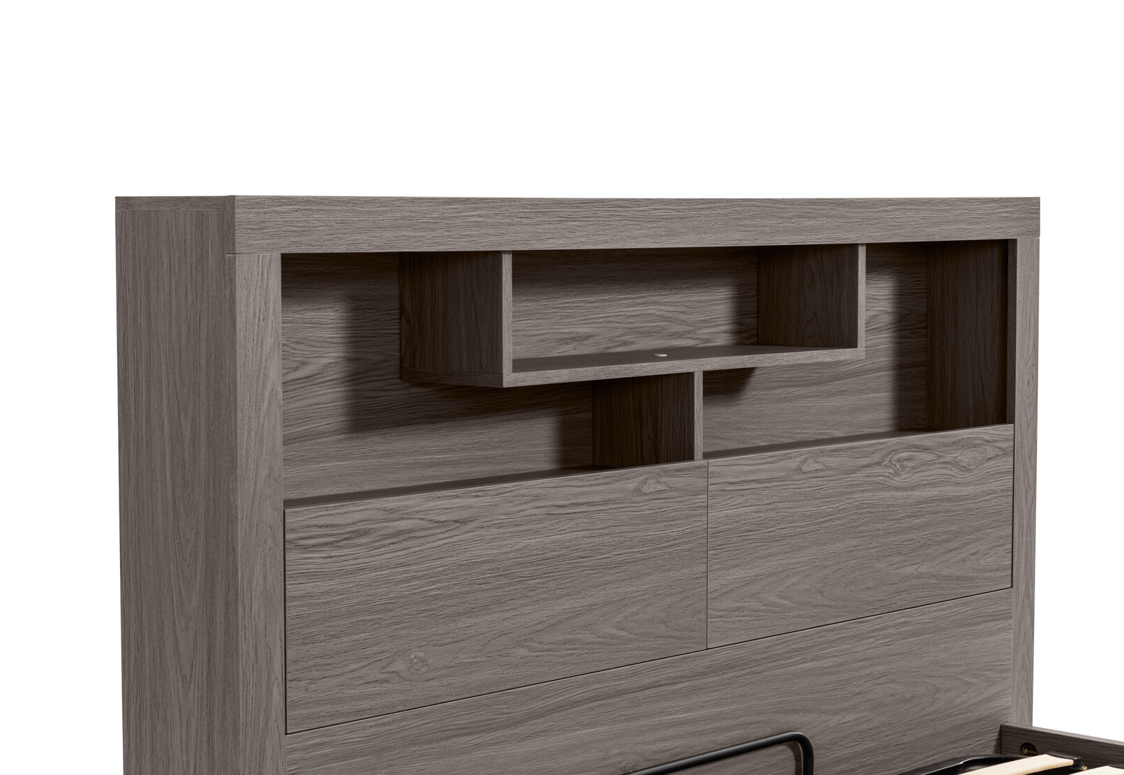 GEOVANA DOUBLE BED GREY