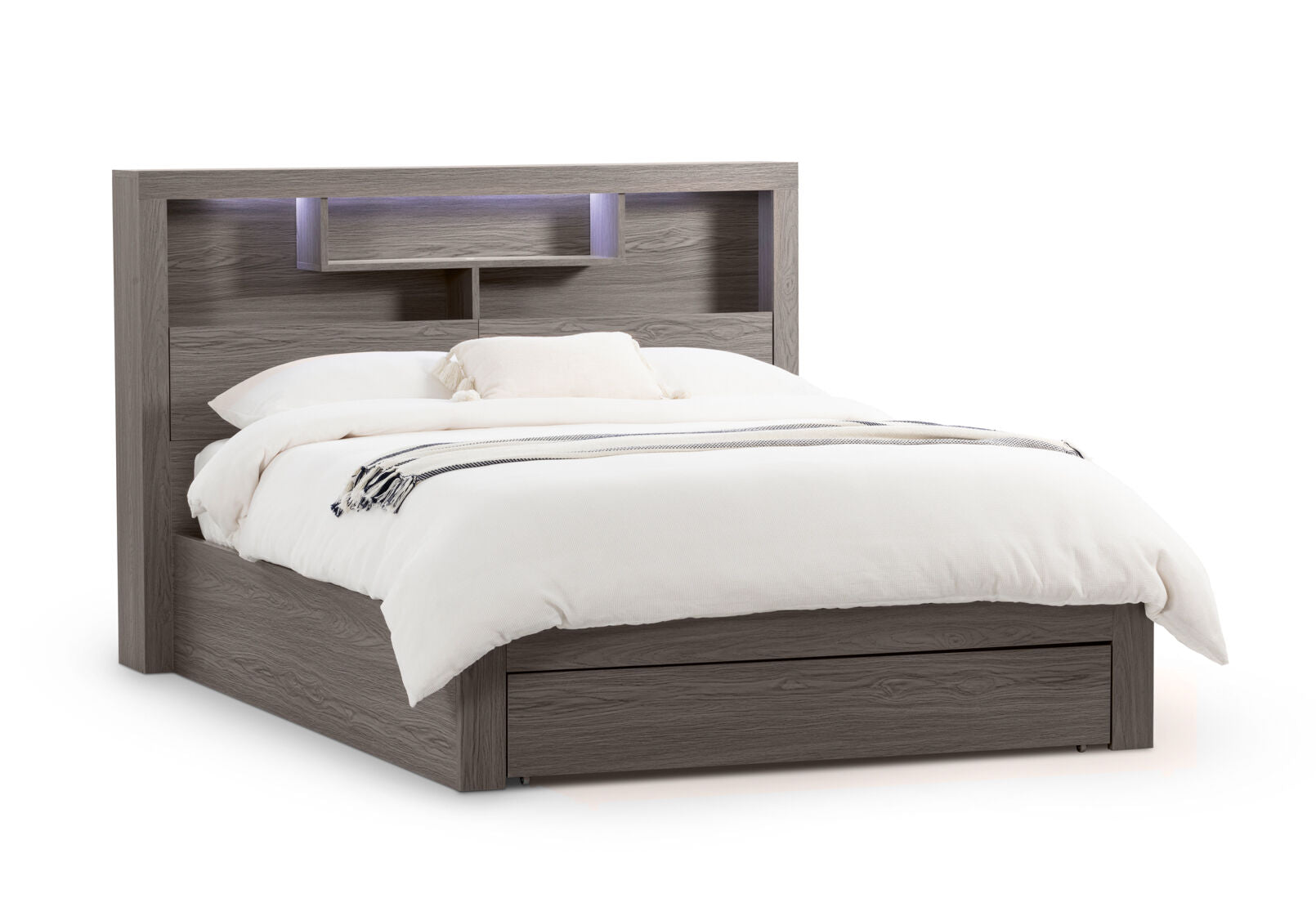 GEOVANA KING BED GREY