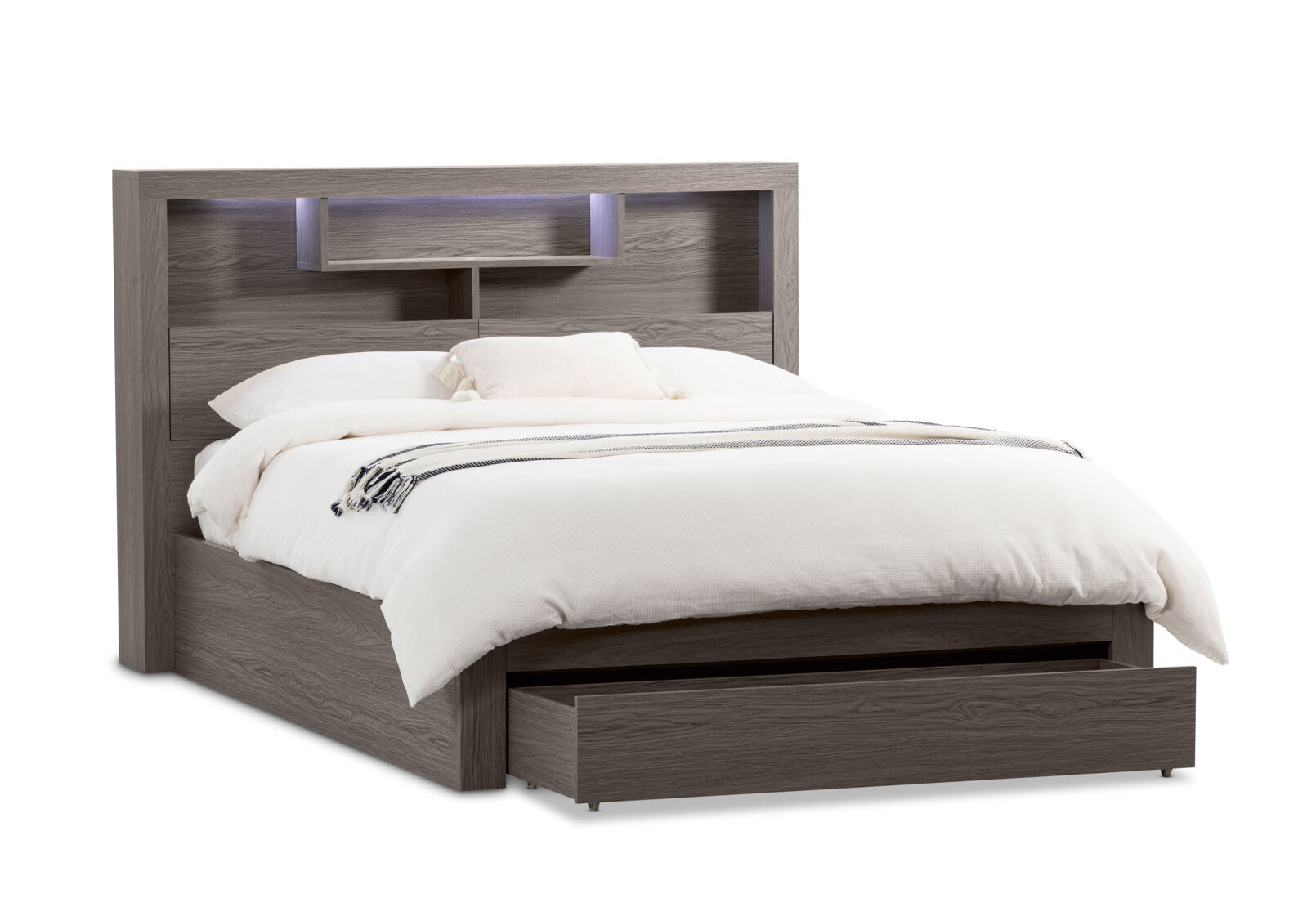 GEOVANA KING BED GREY
