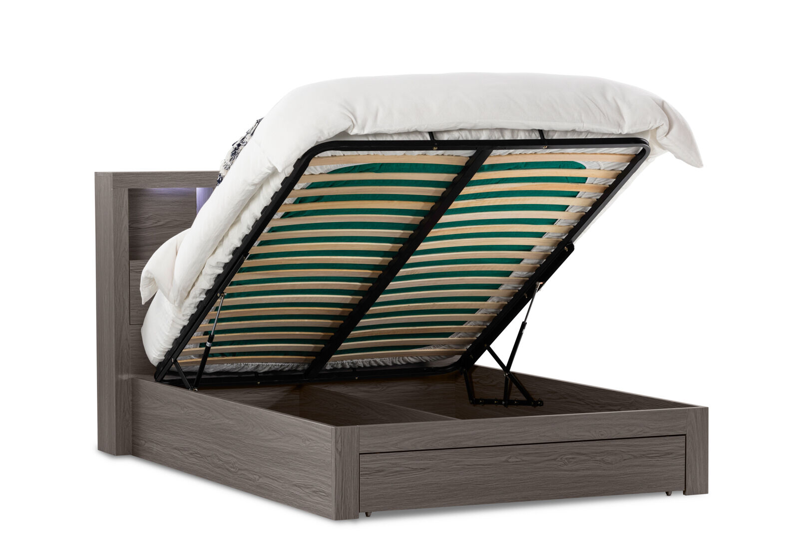 GEOVANA KING BED GREY