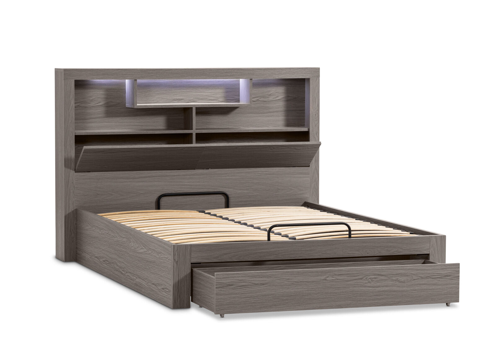 GEOVANA KING BED GREY