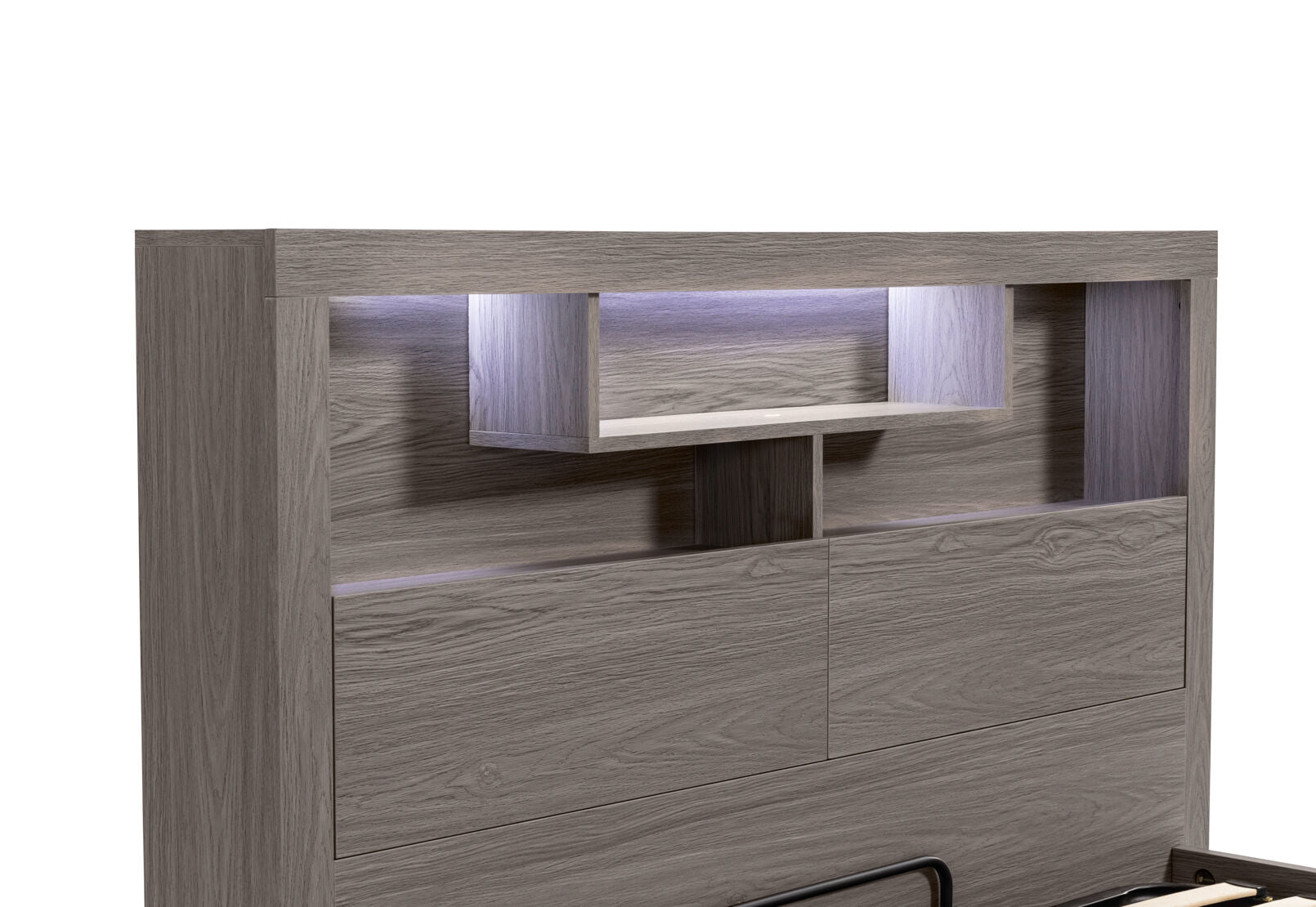 GEOVANA KING BED GREY