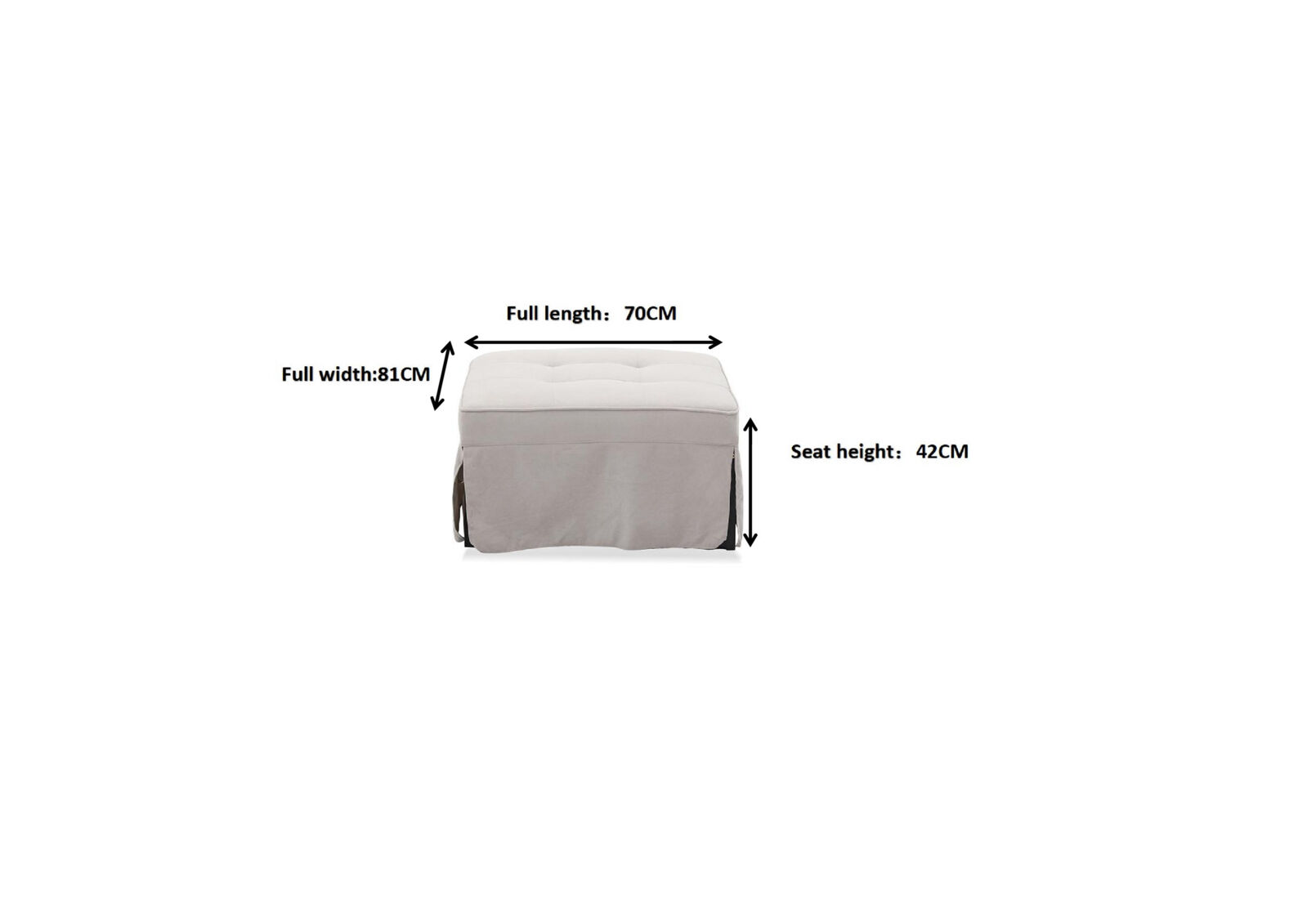 TELSEN OTTOMAN SOFA BED BEIGE