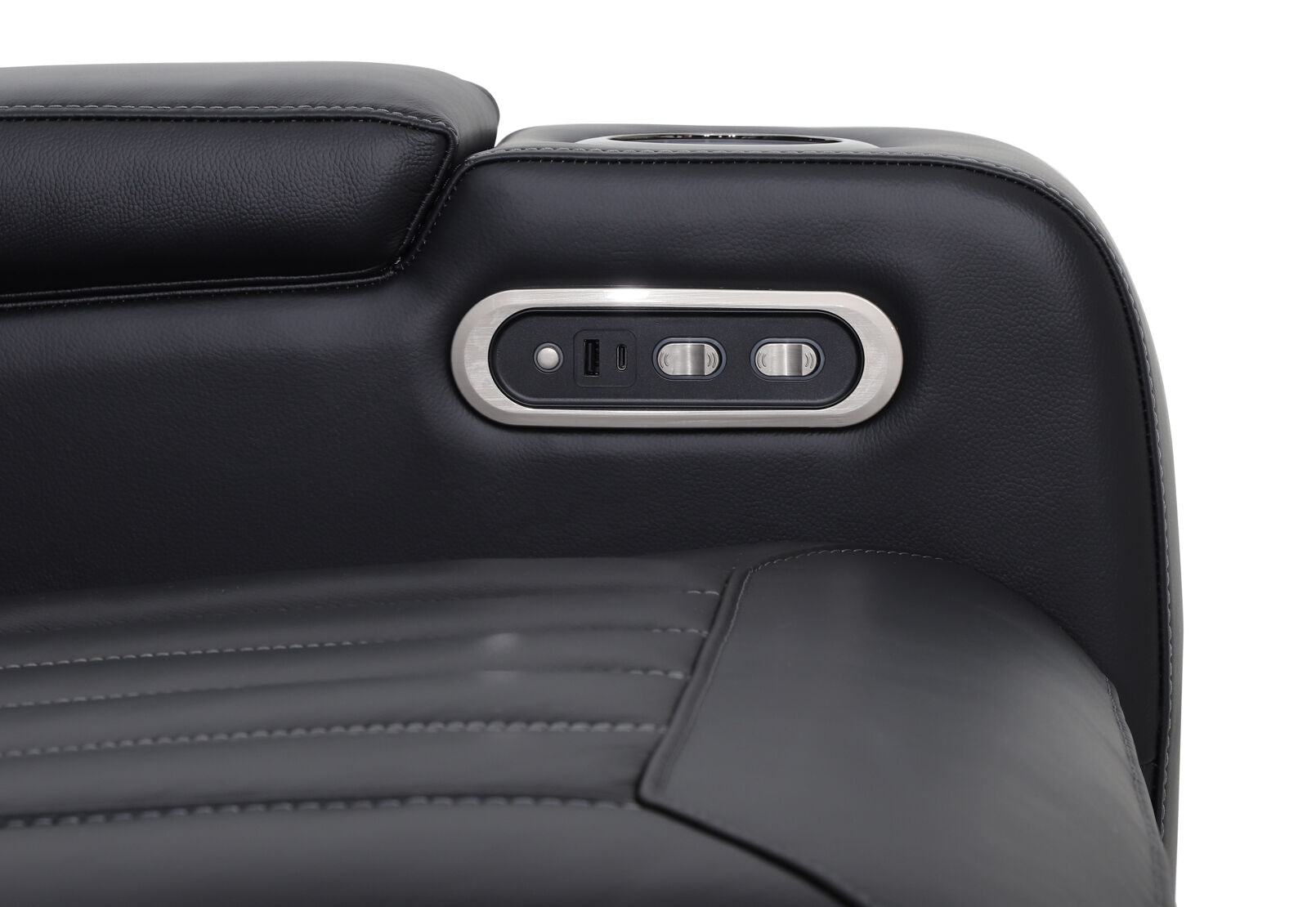 THANE LEATHER ELECTRIC RECLINER BLACK