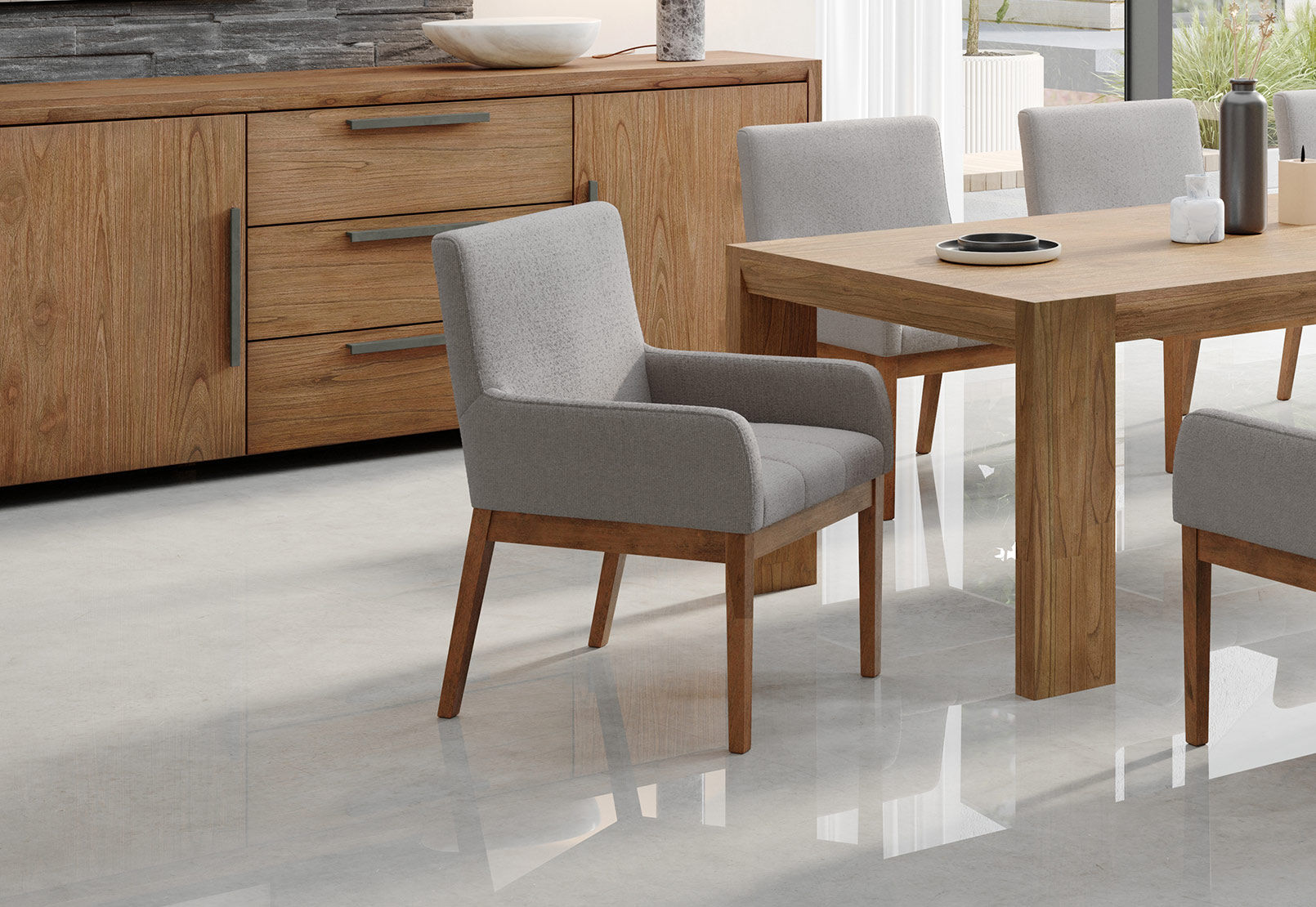 LAZARUS DINING CHAIR GREY