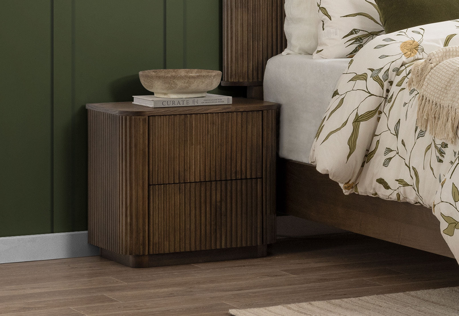 ADEONA BEDSIDE TABLE WALNUT