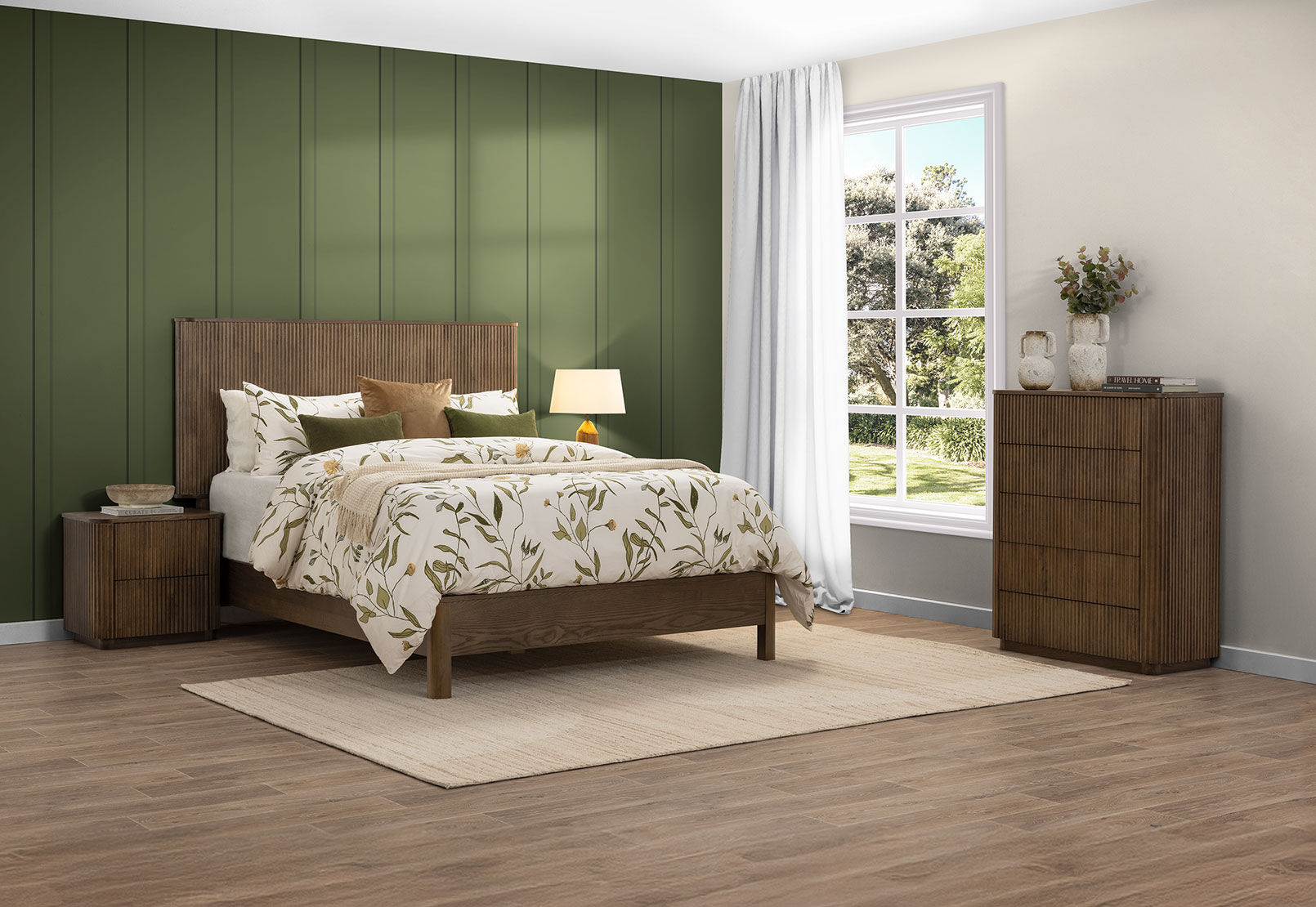 ADEONA BEDSIDE TABLE WALNUT