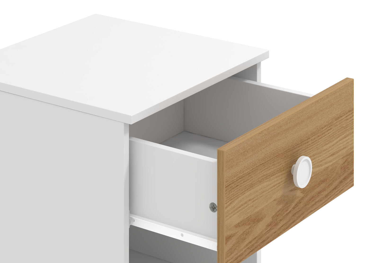 WHEELER BEDSIDE WHITE/NATURAL