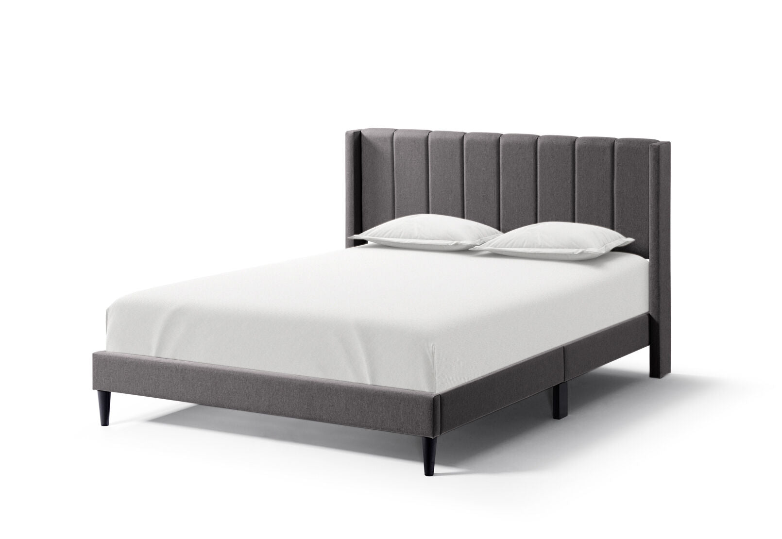 STUART QUEEN BED DARK GREY