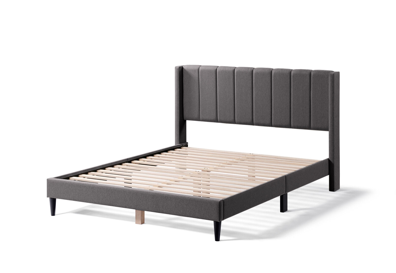 STUART QUEEN BED DARK GREY