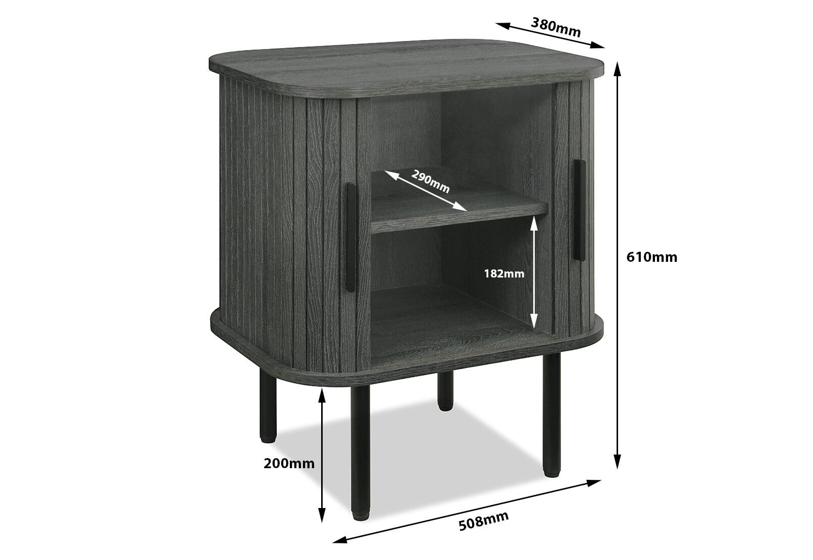 McCOY LAMP TABLE BLACK