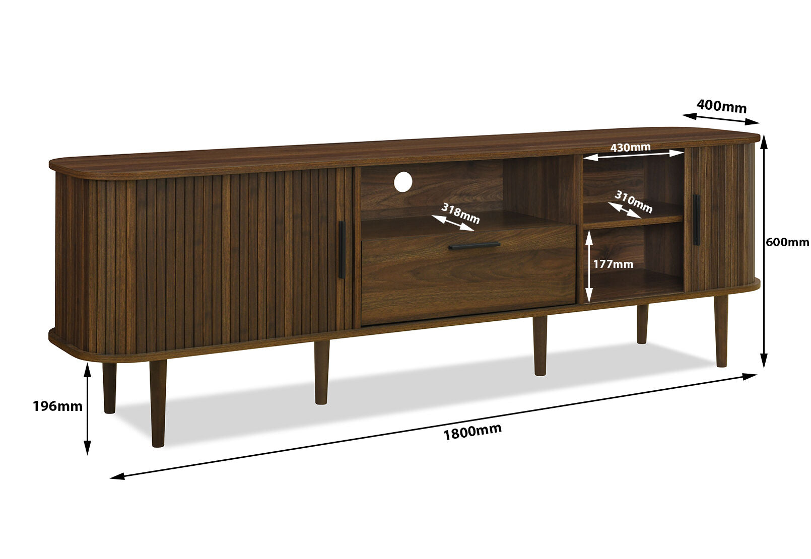 NELSON ENTERTAINMENT UNIT WALNUT