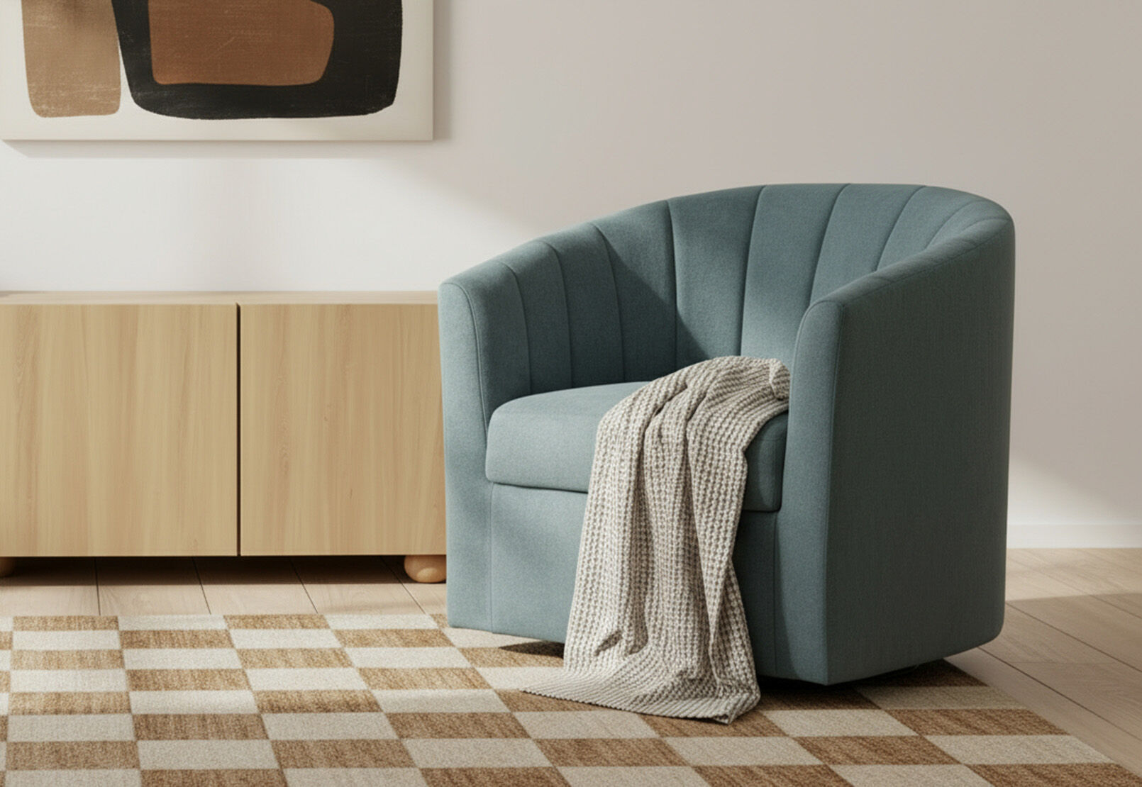 STOKES SWIVEL ACCENT CHAIR TEAL