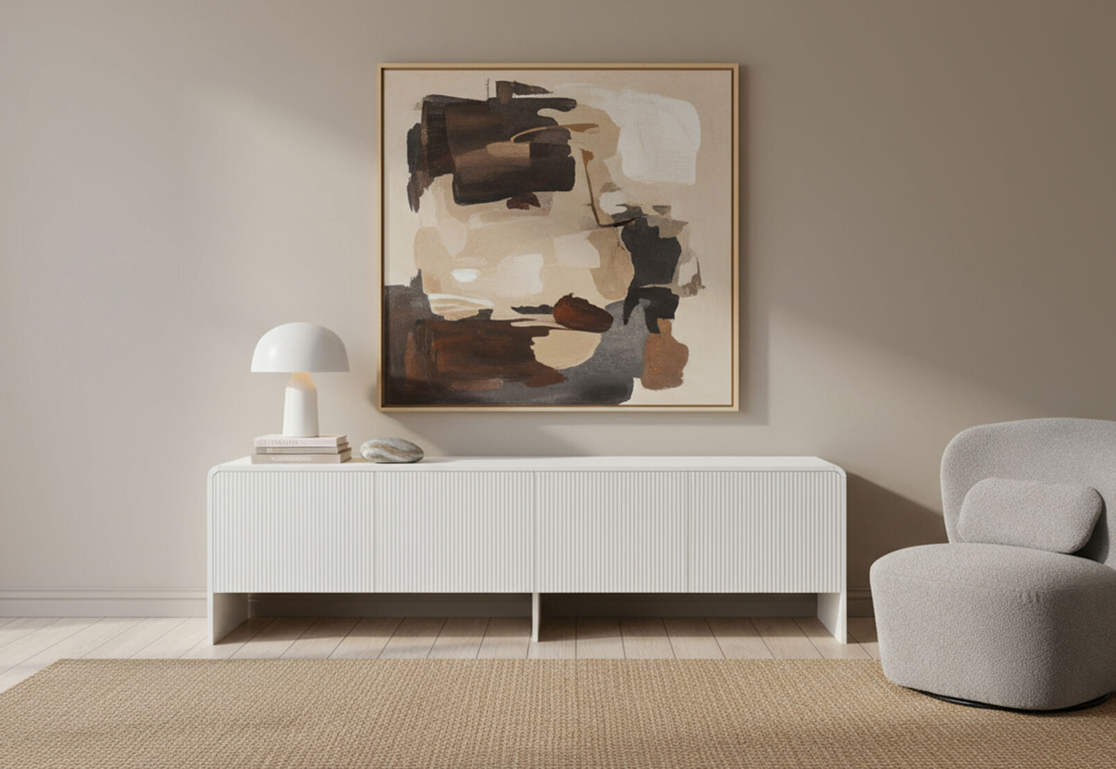 PALMEA 4 DOOR ENTERTAINMENT UNIT WHITE
