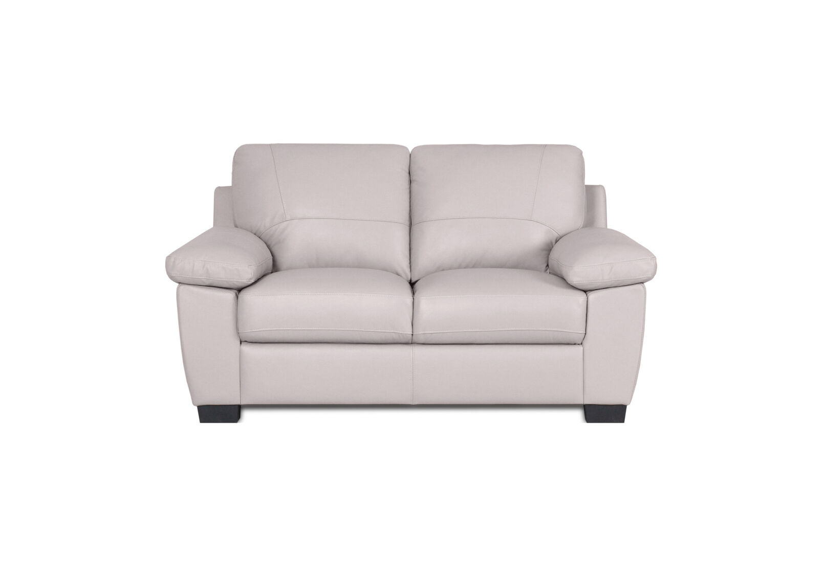 PERSEUS LEATHER 2 SEATER SOFA LIGHT GREY