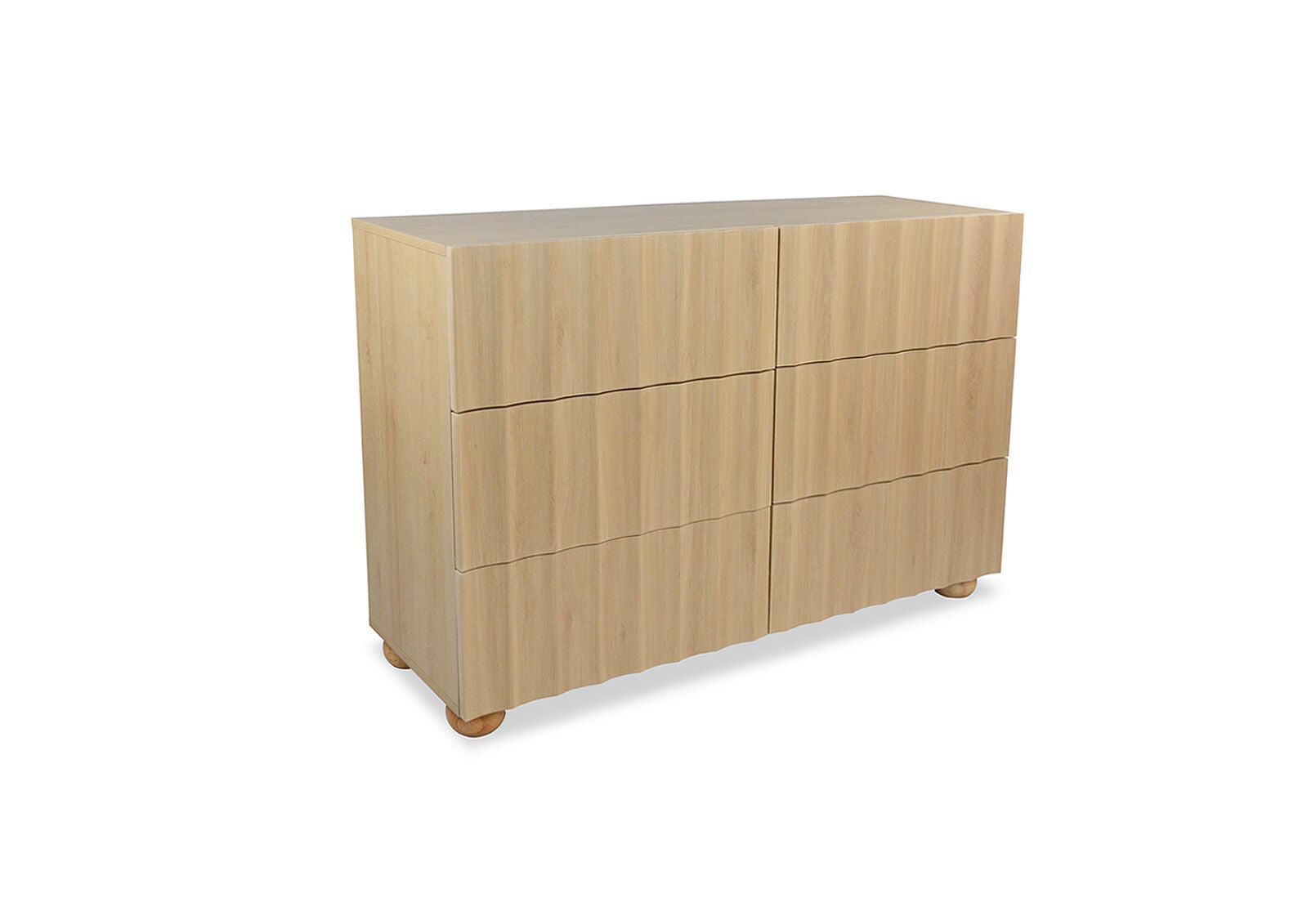 POWERS 6 DRAWER DRESSER NATURAL