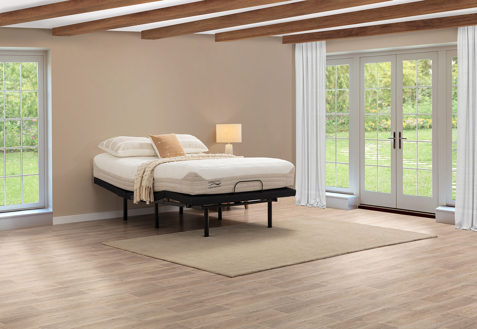 ORTHOKINETIC HYBRID FUSION QUEEN MATTRESS GREY/WHITE