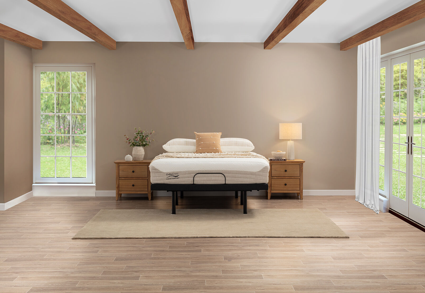 ORTHOKINETIC HYBRID FUSION QUEEN MATTRESS GREY/WHITE