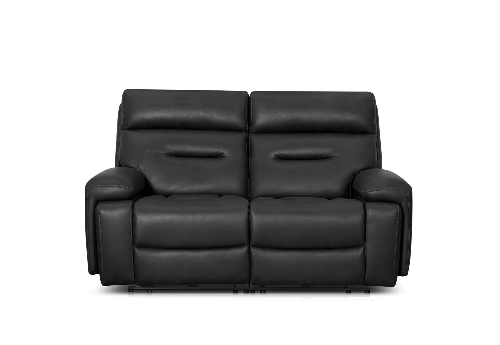 HOLLYWOOD FABRIC 2 SEATER SOFA WITH ELECTRIC RECLINERS CHARCOAL
