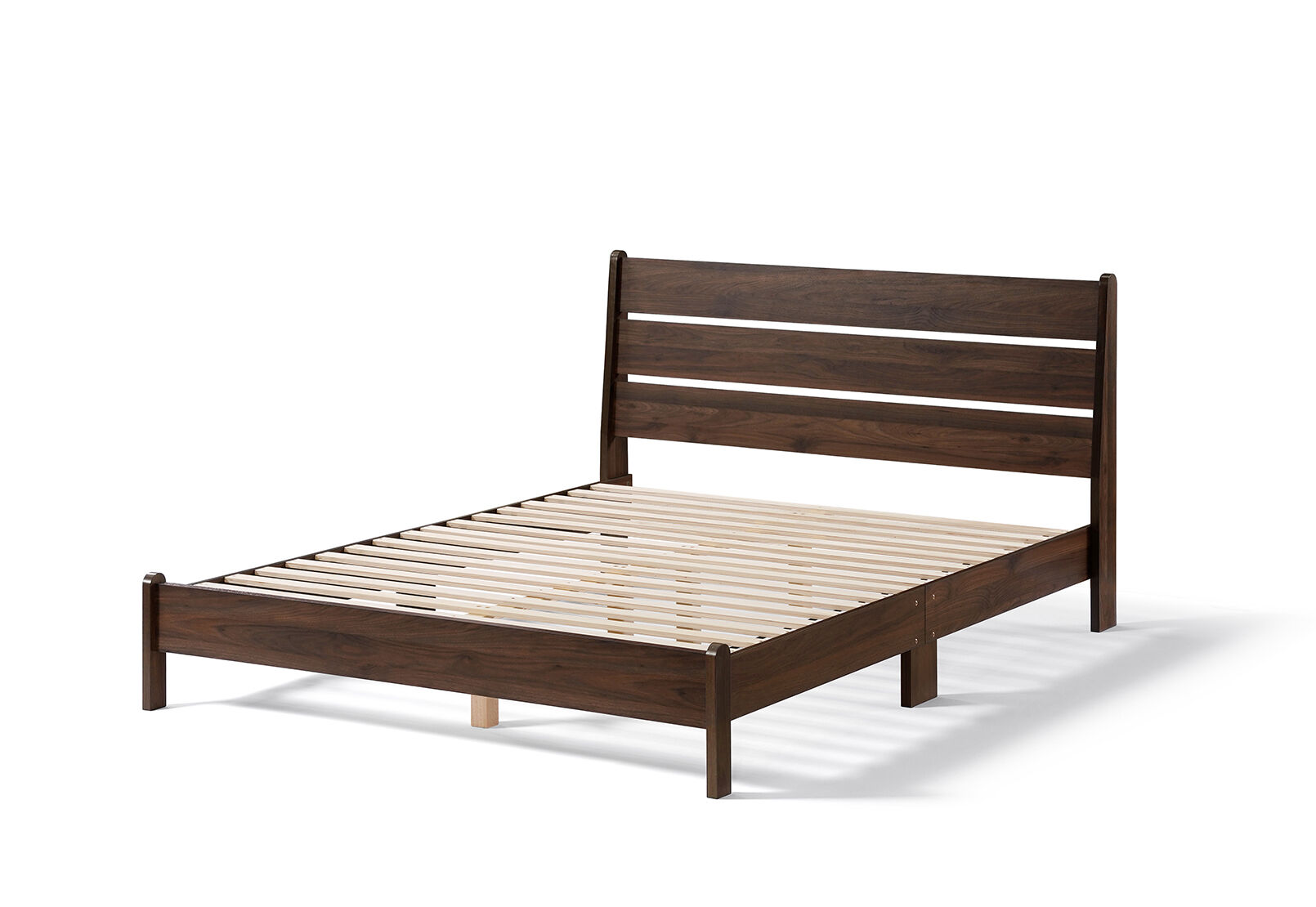SAXTON DOUBLE BED DARK BROWN