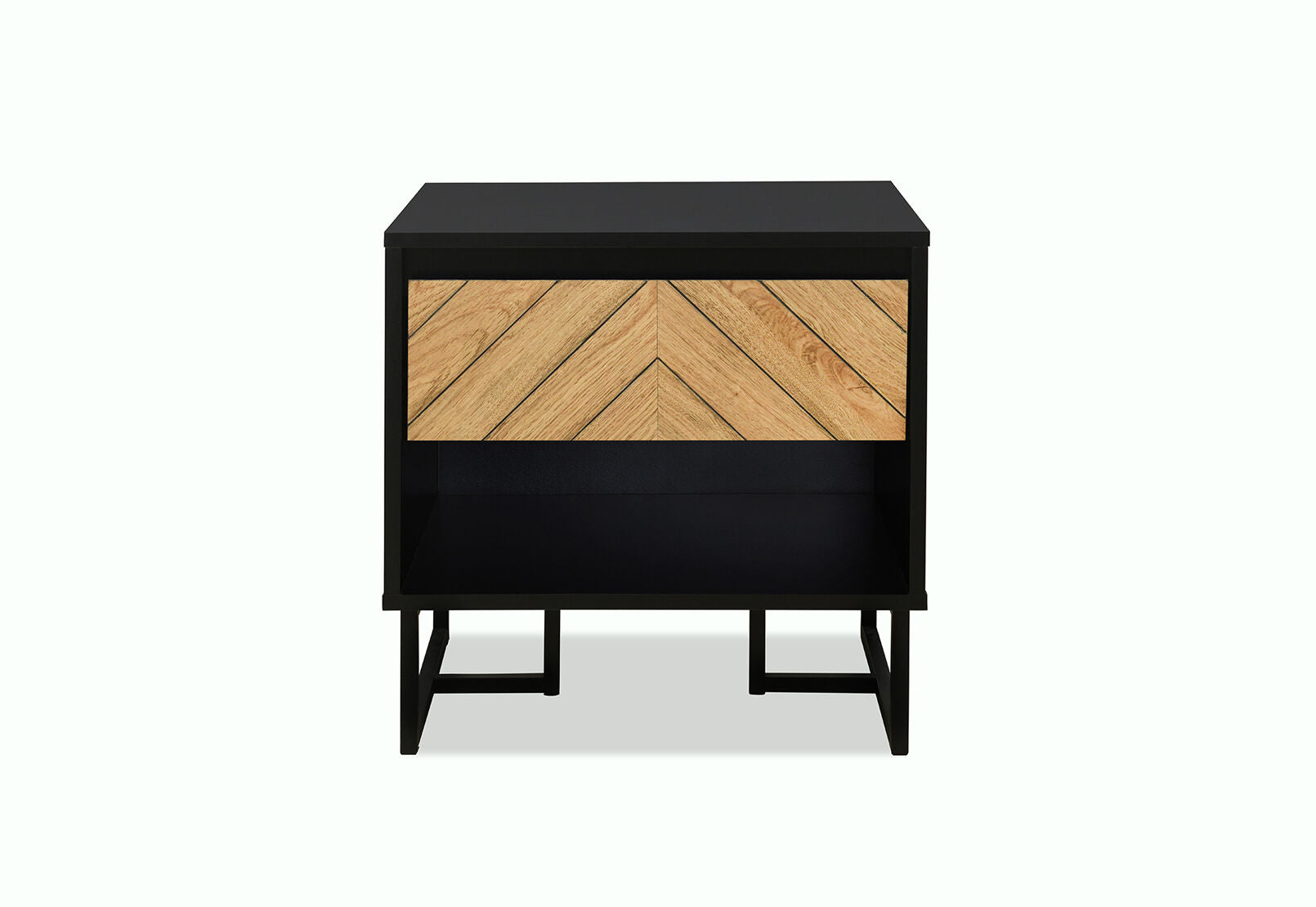 RUSH BEDSIDE BLACK/OAK