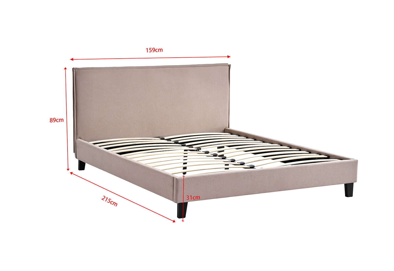 ADLEY QUEEN BED BEIGE