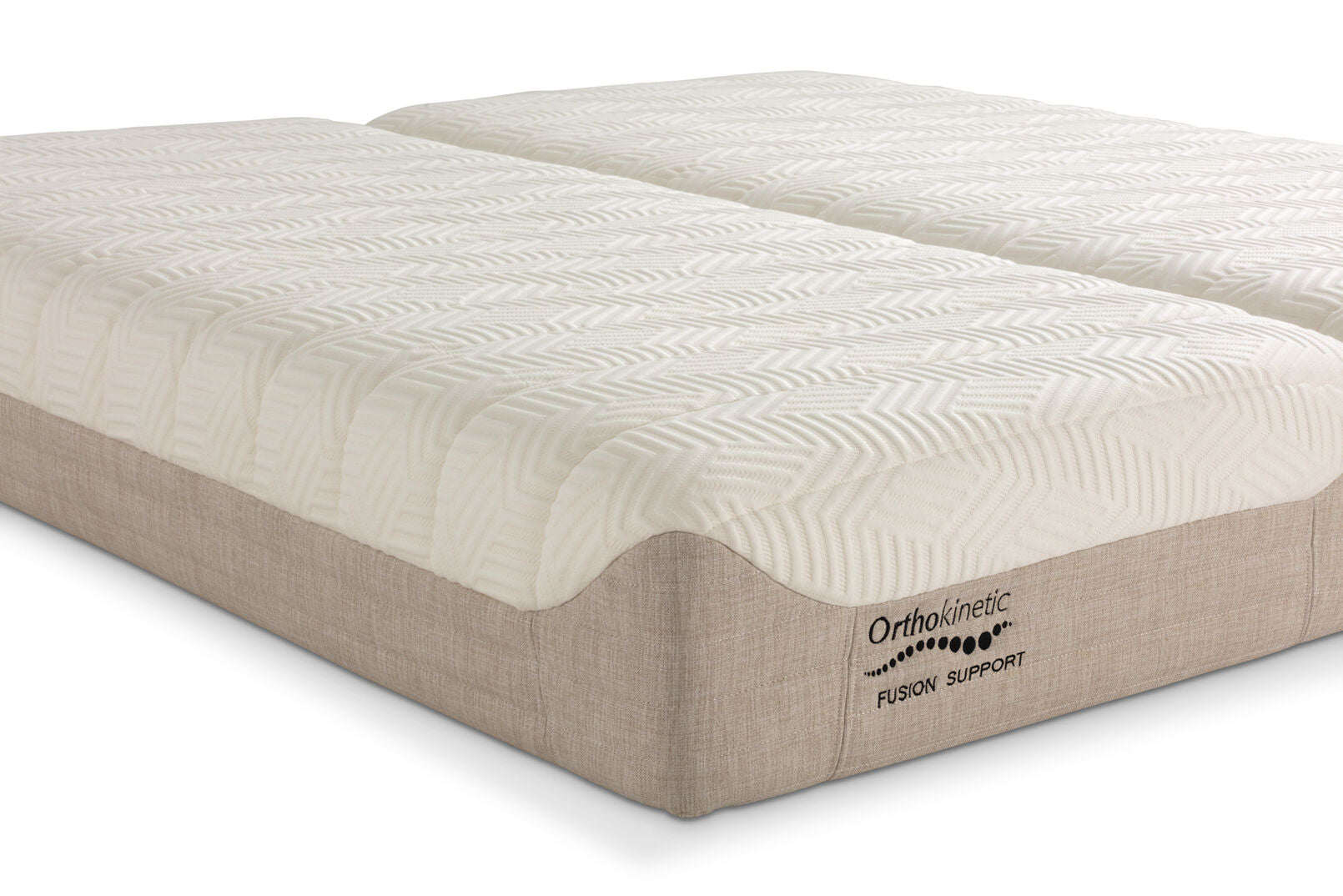 ORTHOKINETIC HYBRID FUSION FIRM SPLIT KING MATTRESS GREY/ WHITE