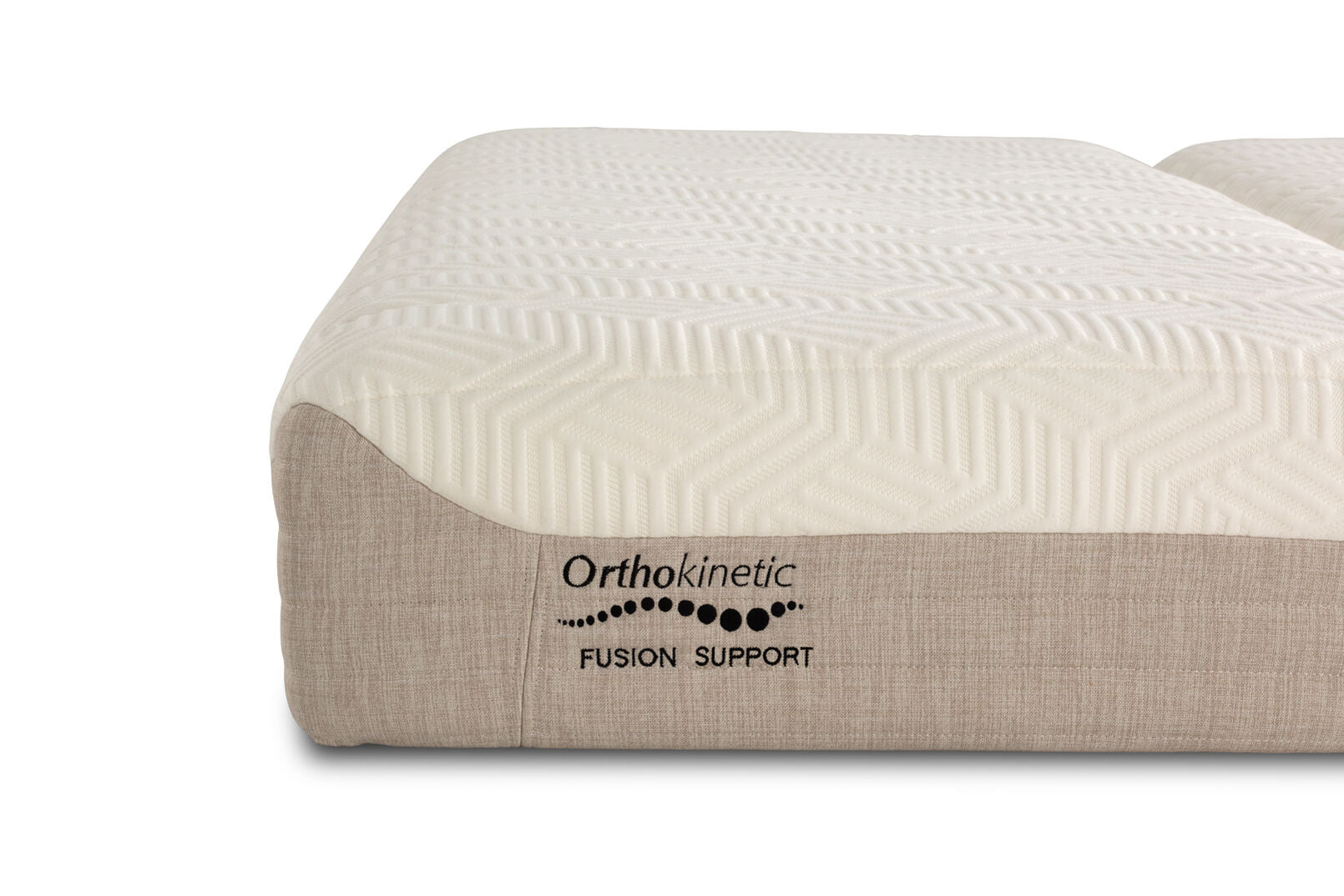 ORTHOKINETIC HYBRID FUSION FIRM SPLIT KING MATTRESS GREY/ WHITE