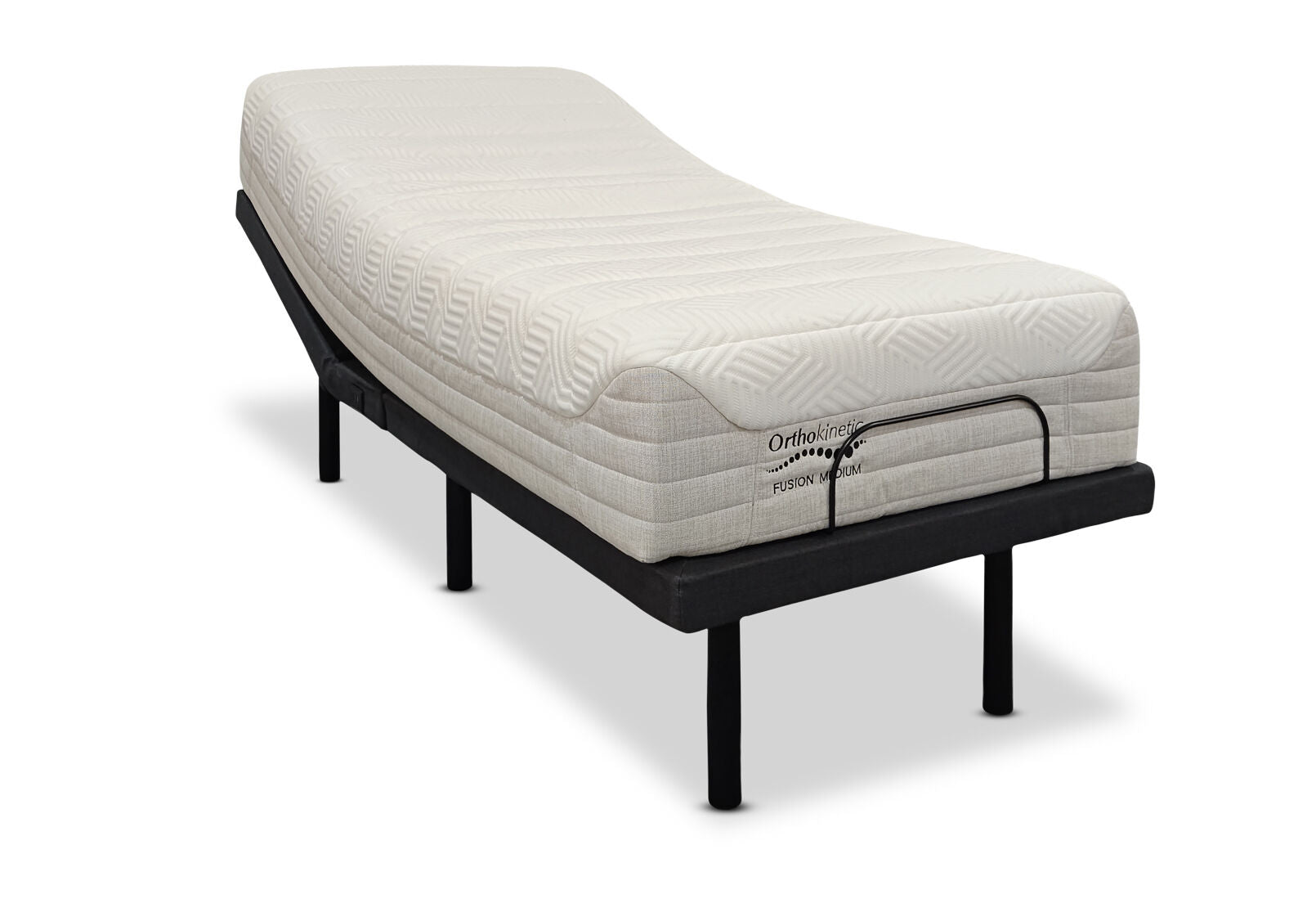 ORTHOKINETIC HYBRID FUSION MEDIUM LONG SINGLE MOTION BED PACKAGE GREY/ WHITE