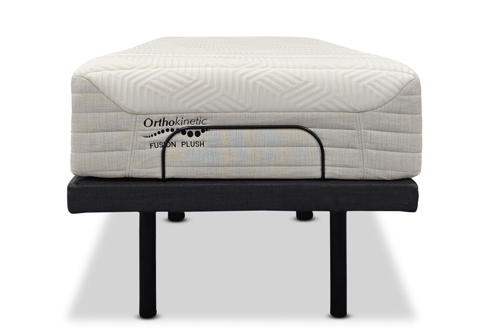 ORTHOKINETIC HYBRID FUSION PLUSH LONG SINGLE MOTION BED PACKAGE GREY/WHITE
